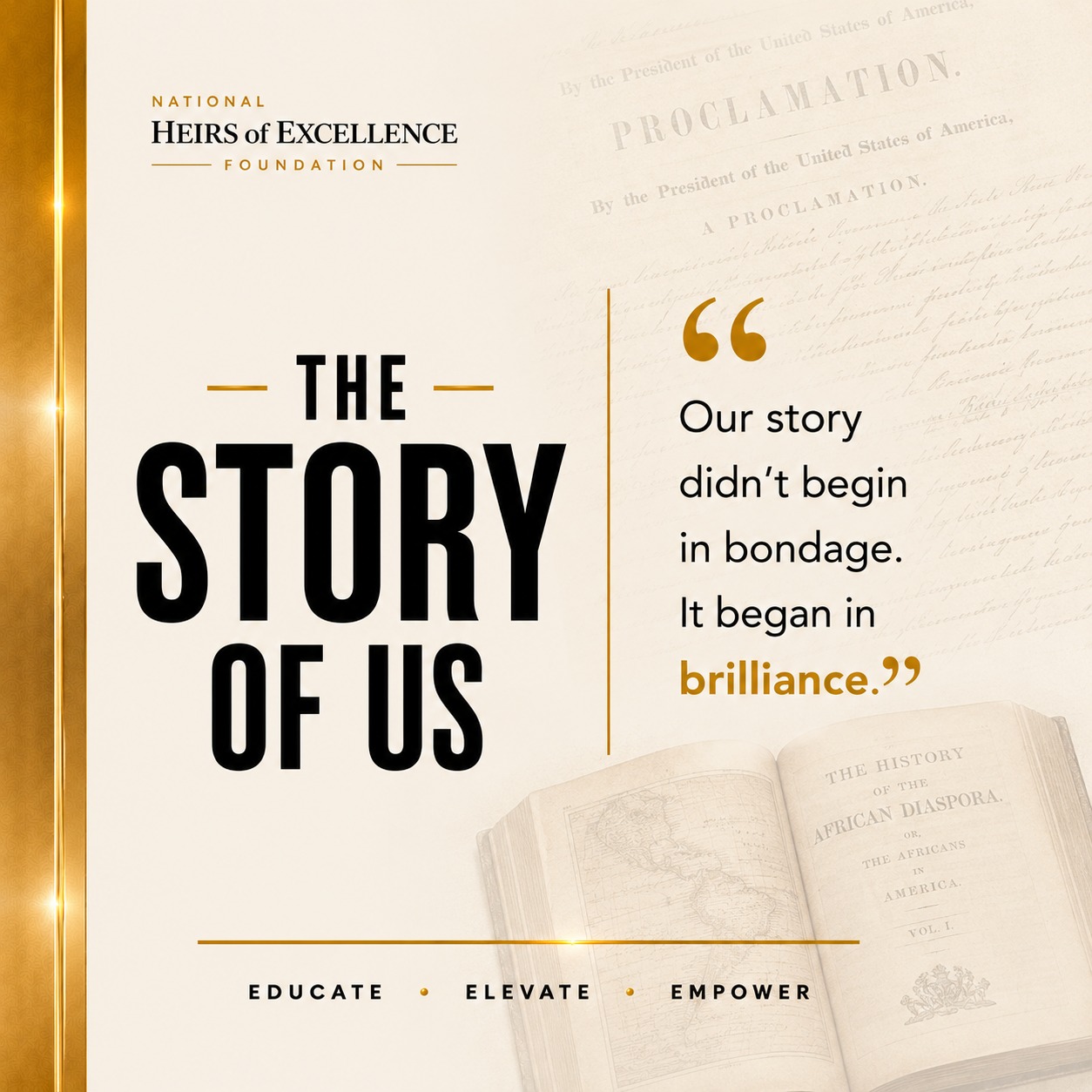 📖✨ Some stories are inherited. Others are rediscovered.
When we understand where we come from, we gain a deeper understanding of who we are—and the responsibility we carry forward. Legacy is more than history; it is memory, identity, and purpose in motion.
🌍🖤 The story still speaks. The question is: are we listening?
#TheStoryOfUs #HeirsOfExcellence #CulturalLiteracy #LegacyMatters