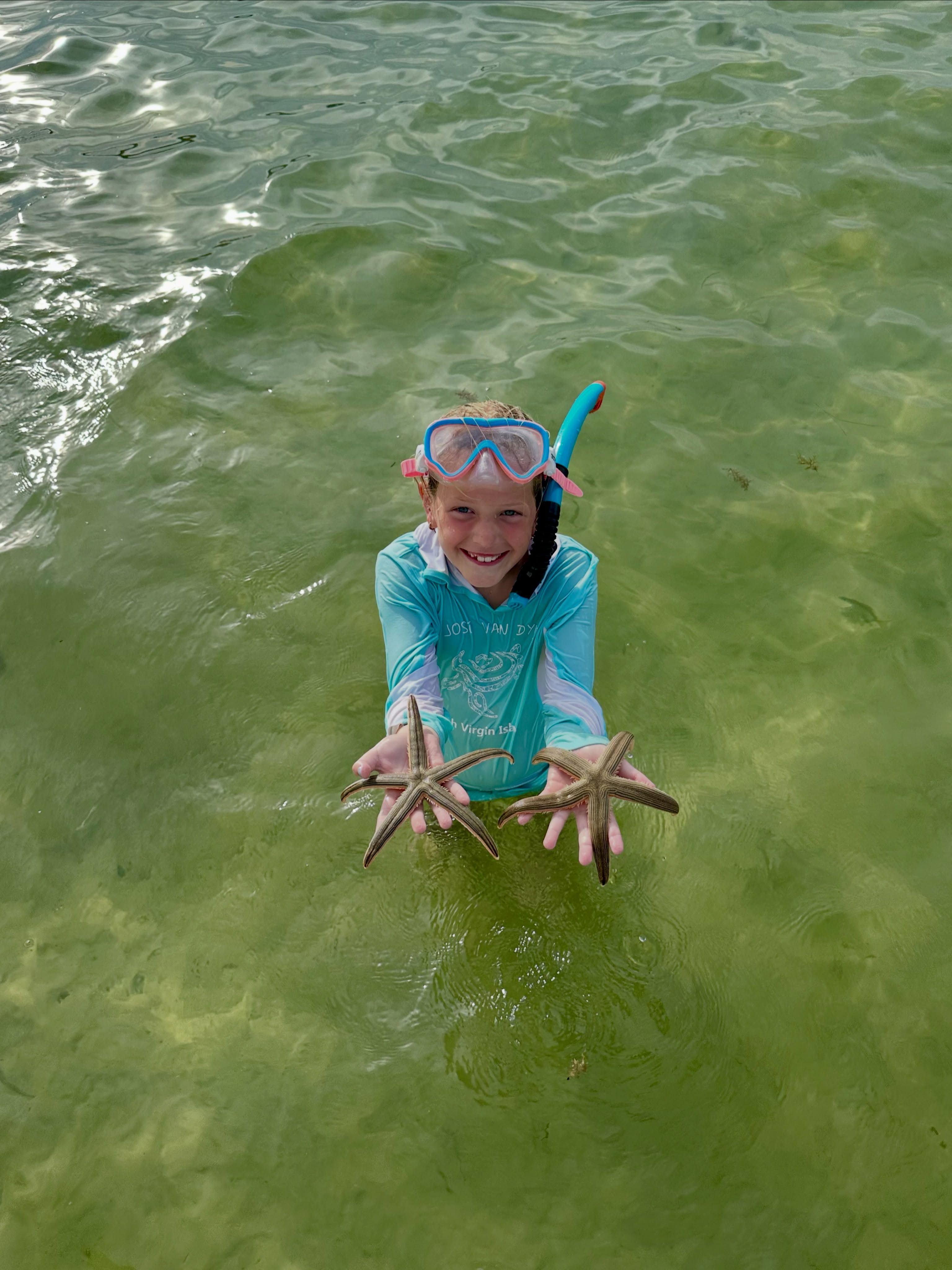 Weāve had tons of fun snorkeling lately! This girl got to hold two starfish at once!
