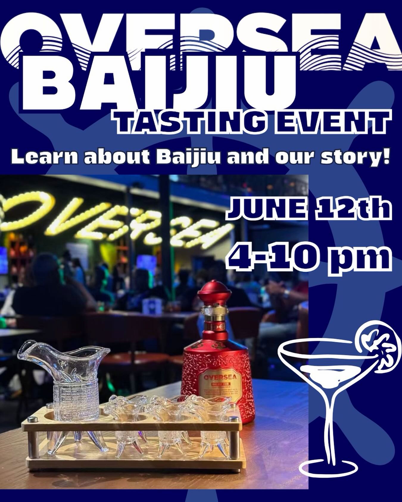 Curious about Baijiu? How is it made? Why is it in Columbia, MD? What would it taste like in a beautifully made cocktail? All these questions will be answered next Friday!
Join us for a great night of learning new things!
FREE ENTRY
🗓 Friday, June 12th
📍 9315 Snowden River Pkwy Suite J, Columbia, MD
🕗 4-10pm