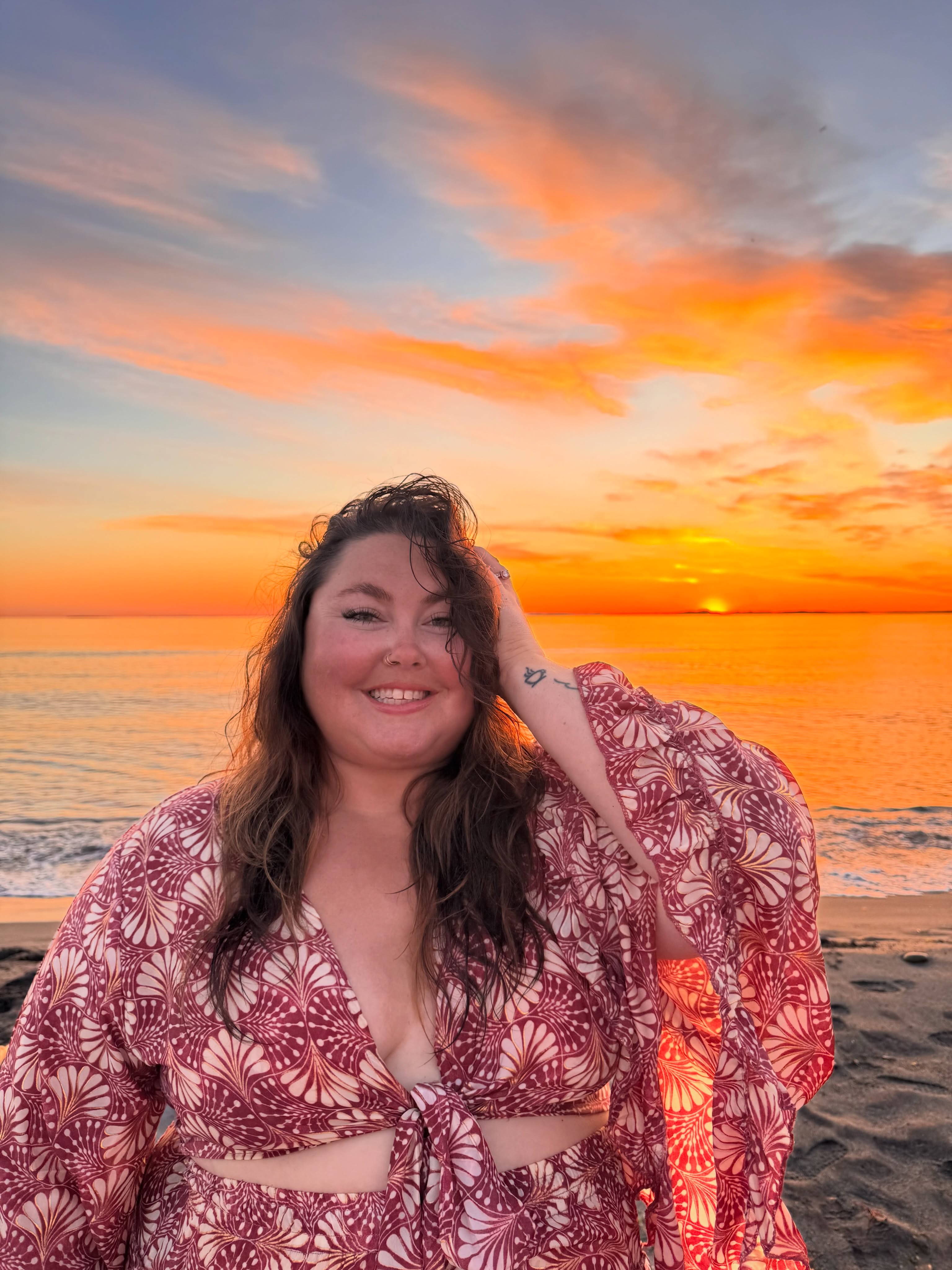2019, Goddess on the Rise was born.
It was my podcast that I started instantly fell in love with.
It was such a powerful title that I resonated with deeply. We all have our traumas, but I always felt like I couldn’t reach a point where I had “arrived.” I was always rising.
And the word goddess just felt like such a connection to my femininity.
I live life very out loud.
You guys have seen me on my darkest days. You’ve seen me hit rock bottom. You’ve seen health crisis after health crisis. I’ve shared grief with you. Loss with you. Fear with you.
There is very little that has ever been off-limits in my life, and that has always been intentional.
There are so many people sharing only their highlight reel and while I love that for them, it has never felt aligned for me.
Especially now.
With skinny tok on the rise, filters everywhere, and curated perfection becoming the norm, I feel more called than ever to continue being real, raw, vulnerable AF, and to show you what that looks like in a body like mine.
After years of battling chronic illness, some of which will never fully go away, I finally have answers.
Those answers have led to less inflammation.
More energy.
More hope.
And a version of healing that isn’t perfect, but is real.
Because of that, and because of the work I’ve continued to put in when it would’ve been easier to disappear, isolate, or become a hermit, I feel like I’m slowly stepping into my own highlight reel.
But maybe the biggest lesson I’ve learned is this:
The highlight reel was never the goal.
The goal was becoming the kind of woman who never stopped showing up for herself.
The woman who kept searching for answers.
The woman who advocated for herself when doctors didn’t listen.
The woman who kept taking up space even when she didn’t feel comfortable in her body.
The woman who kept choosing life.
Looking at these photos tonight, I realized something.
Maybe I’ve been waiting all these years to become her.
When really…
I’ve been her all along.
What a gift it is to never give up on yourself.
What a gift it is to become the woman you needed.