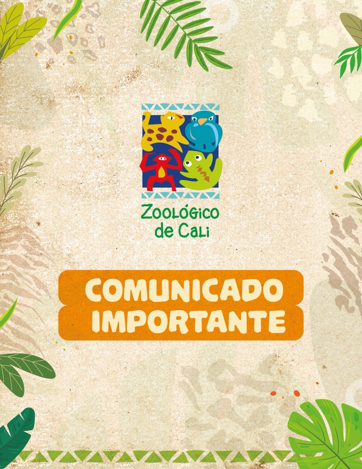 ⚠️ Información importante para todos nuestros usuarios
Queremos invitarlos a proteger su información personal y a verificar siempre las fuentes antes de realizar pagos o compartir datos en línea.
Recuerden que toda la información oficial del Zoológico de Cali se comunica únicamente a través de nuestros canales oficiales.
Gracias por ser parte de nuestra comunidad y ayudarnos a promover el uso responsable de la información digital.