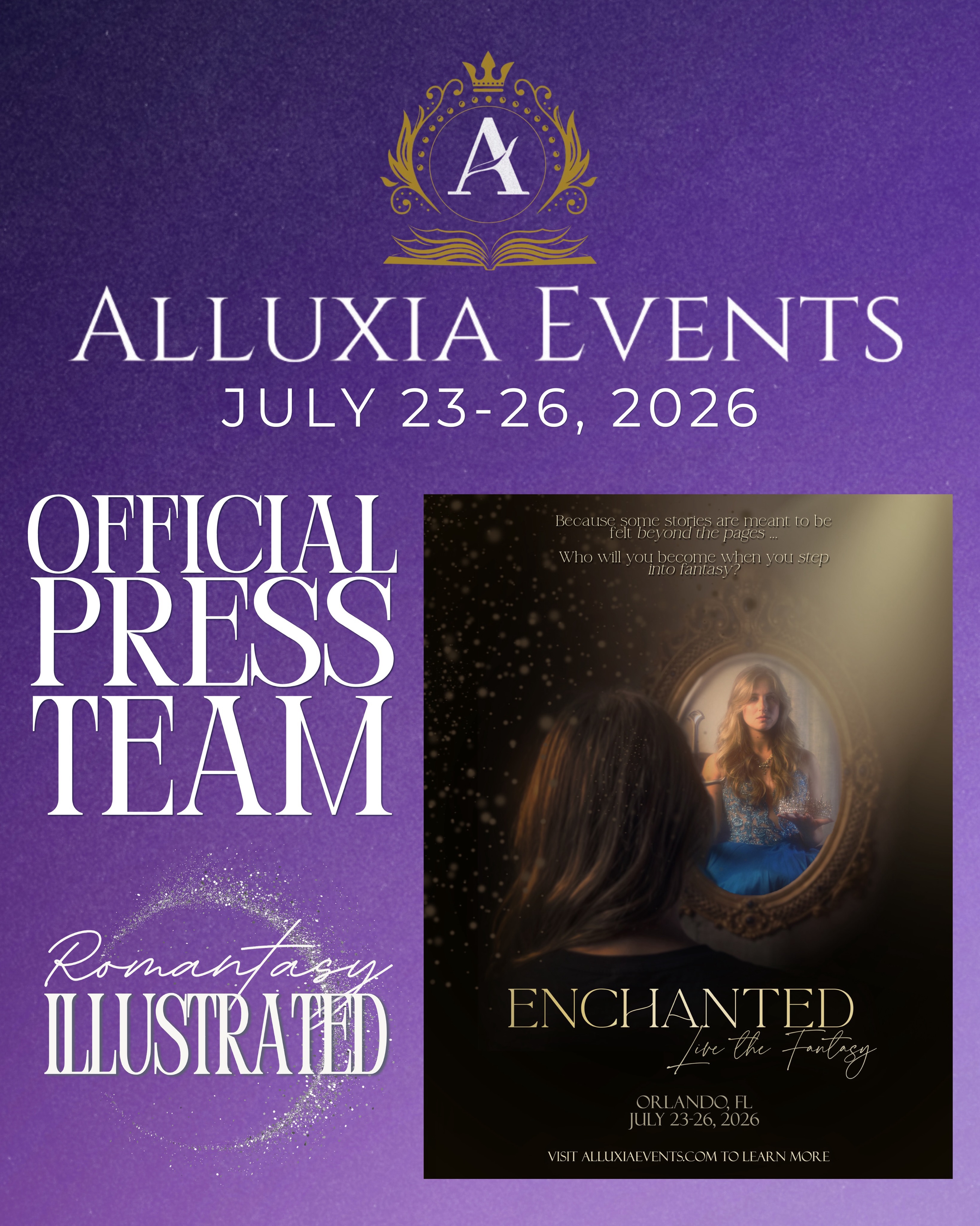 We are thrilled to celebrate this incredible company and shed all the magical light at @alluxiafantasyevents Enchanted: Live The Fantasy this July in Orlando. The way Erika brings immersive to a whole new level is sure to bring you to your knees in awe...
Fantasy Art Credit: @spellsnstardust
Live stories
Looks to Books
BTS and More coming your way from your Romantasy Illustrated team!
#romantasyillustrated #romantasy #bookevent #booktok #bookcommunity