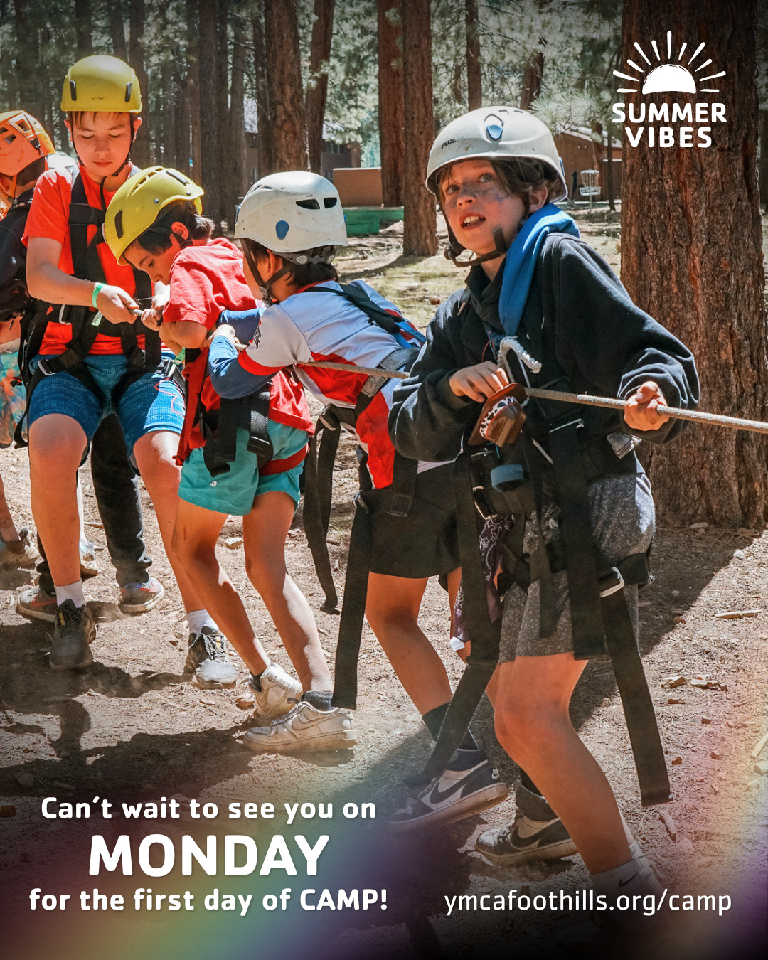 Whether you're signed up for Day Camp, Specialty Camp, Camp Bear, or another one of our awesome summer camps, we're getting ready for a summer packed with adventures, new friends, and core memories. ☀️
📅 Camp Dates: June 8 – August 14
Still need to register? There's still time—but spots are filling fast! Don't miss out on the fun.
Register today: ymcafoothills.org/camps