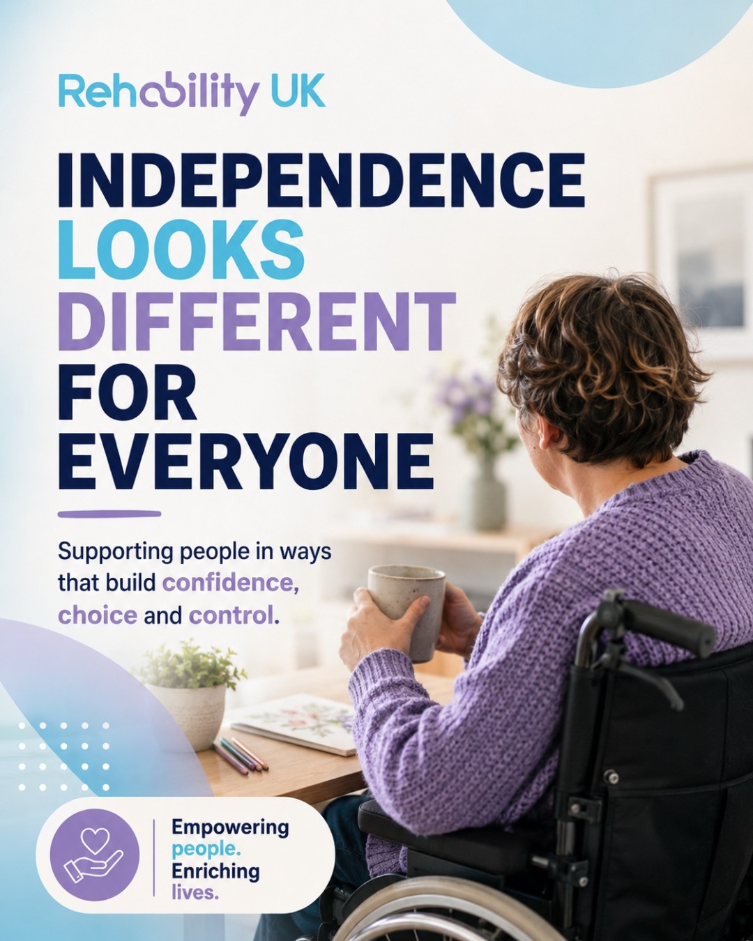 Independence looks different for everyone š
For some people, it may mean building confidence in everyday routines. For others, it may mean making choices, trying new activities, or feeling more in control of their day.
At Rehability UK, we support people in ways that are personal to them helping build confidence, choice and control at their own pace.
#RehabilityUK #PeopleWeSupport #SupportedLiving