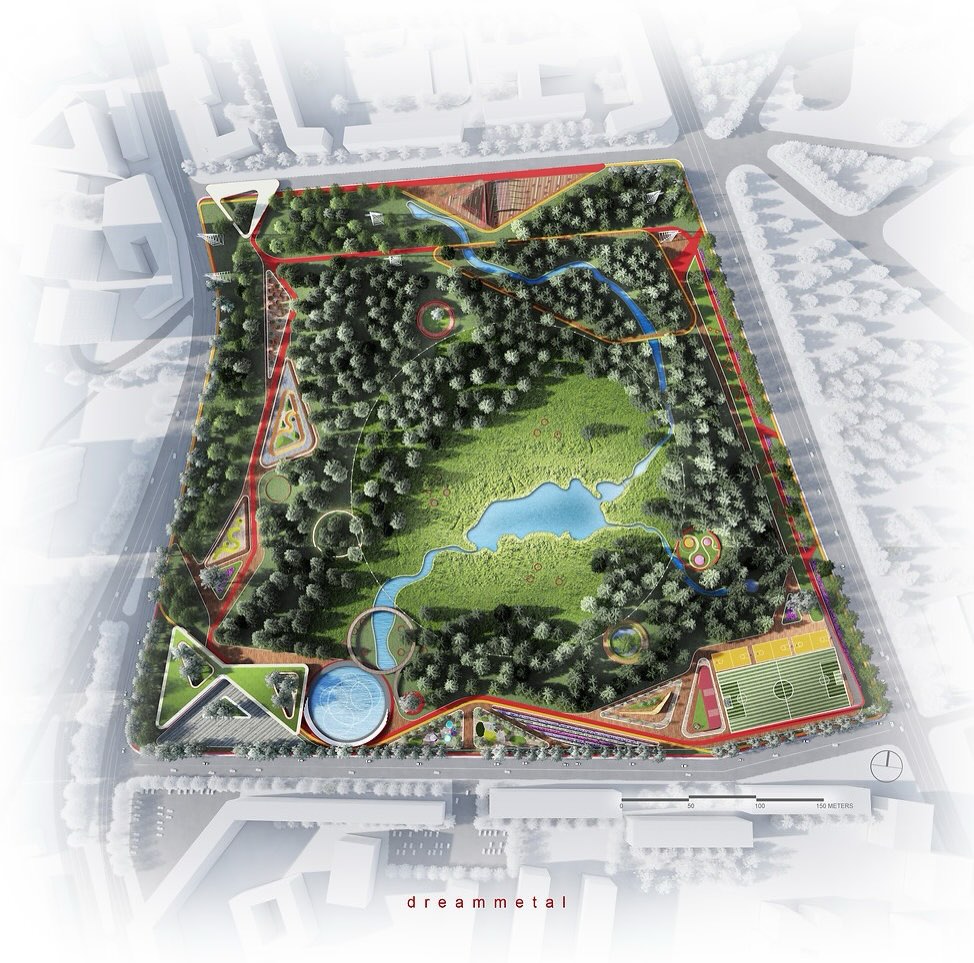 A masterplan proposal submitted for a international Russian competition . ( Lyzhny Pass road )
