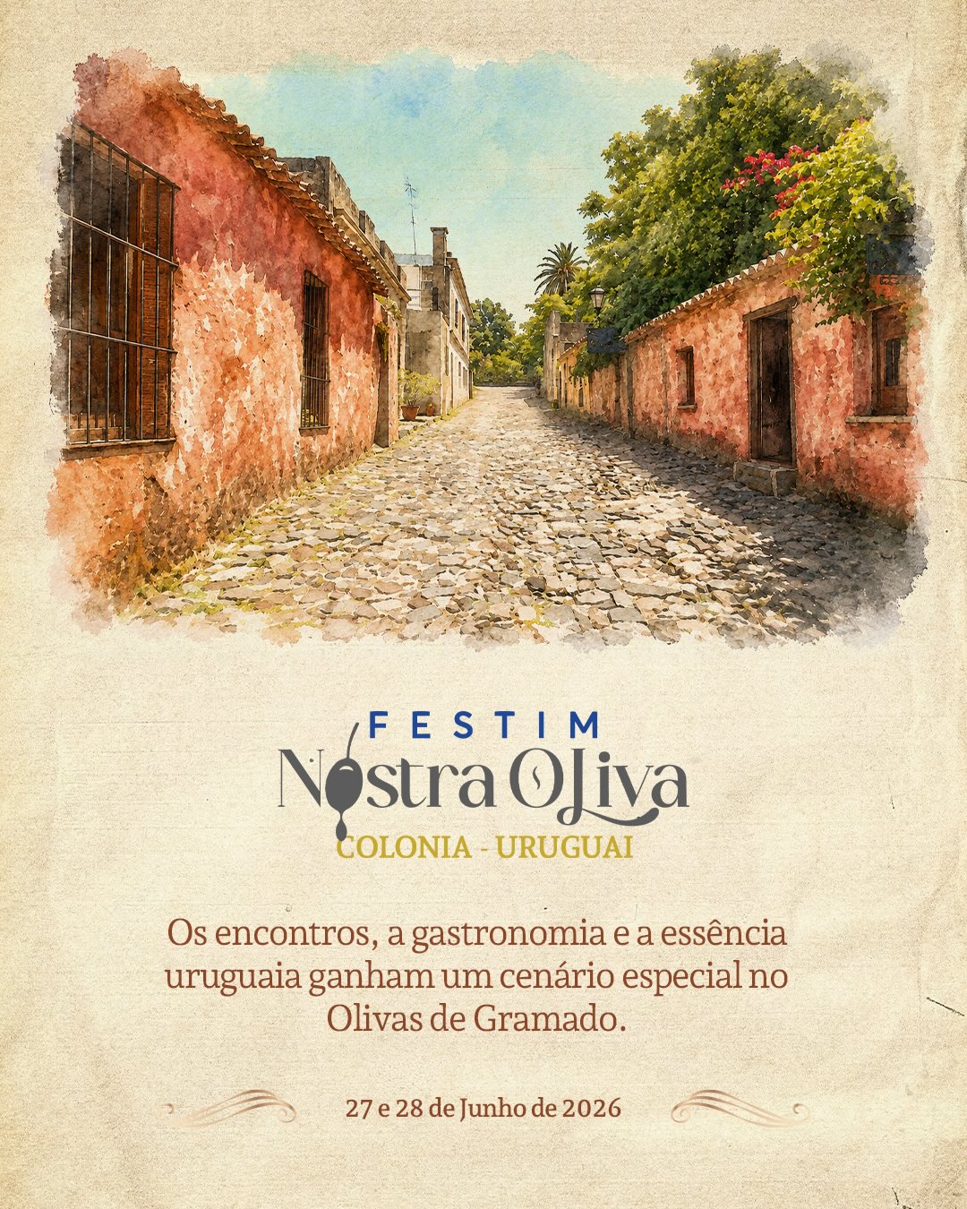 Cultura, gastronomia e histórias que atravessam fronteiras reunidas em um cenário único. Assim nasce o Festim Nostra Oliva Colonia - Uruguai.
Dias 27 e 28 de junho, o Olivas de Gramado recebe os sabores, as tradições e a essência de uma das regiões mais encantadoras do Uruguai. Um encontro que celebra a gastronomia autoral, a música e momentos que conectam pessoas e memórias.
As vagas são limitadas. Reserve a sua.
🇪🇸 Cultura, gastronomía y historias que trascienden fronteras, todo reunido en un entorno único. Así nace Festim Nostra Oliva Colonia - Uruguay.
Los días 27 y 28 de junio, Olivas de Gramado acogerá los sabores, las tradiciones y la esencia de una de las regiones más encantadoras de Uruguay. Un evento que celebra la gastronomía original, la música y los momentos que conectan a las personas y los recuerdos.
Cupos limitados. ¡Reserva el tuyo!
#OlivasDeGramado #FestimUruguai #CulturaUruguaia #EventosEspeciais #SaboresDoMundo