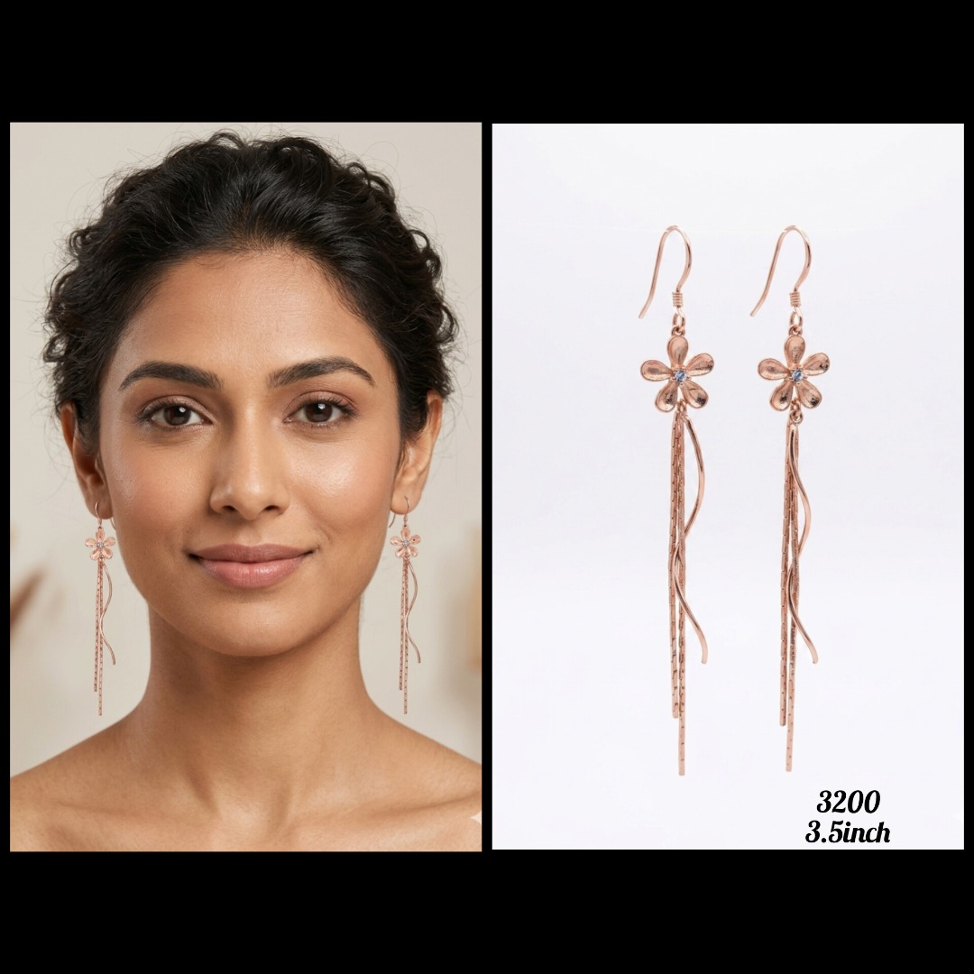 925HM Sterling silver rose gold hanging longer earrings
Welcome to VikasJewellers online
Book and buy no.9795046041,8808264985 and 9648575175