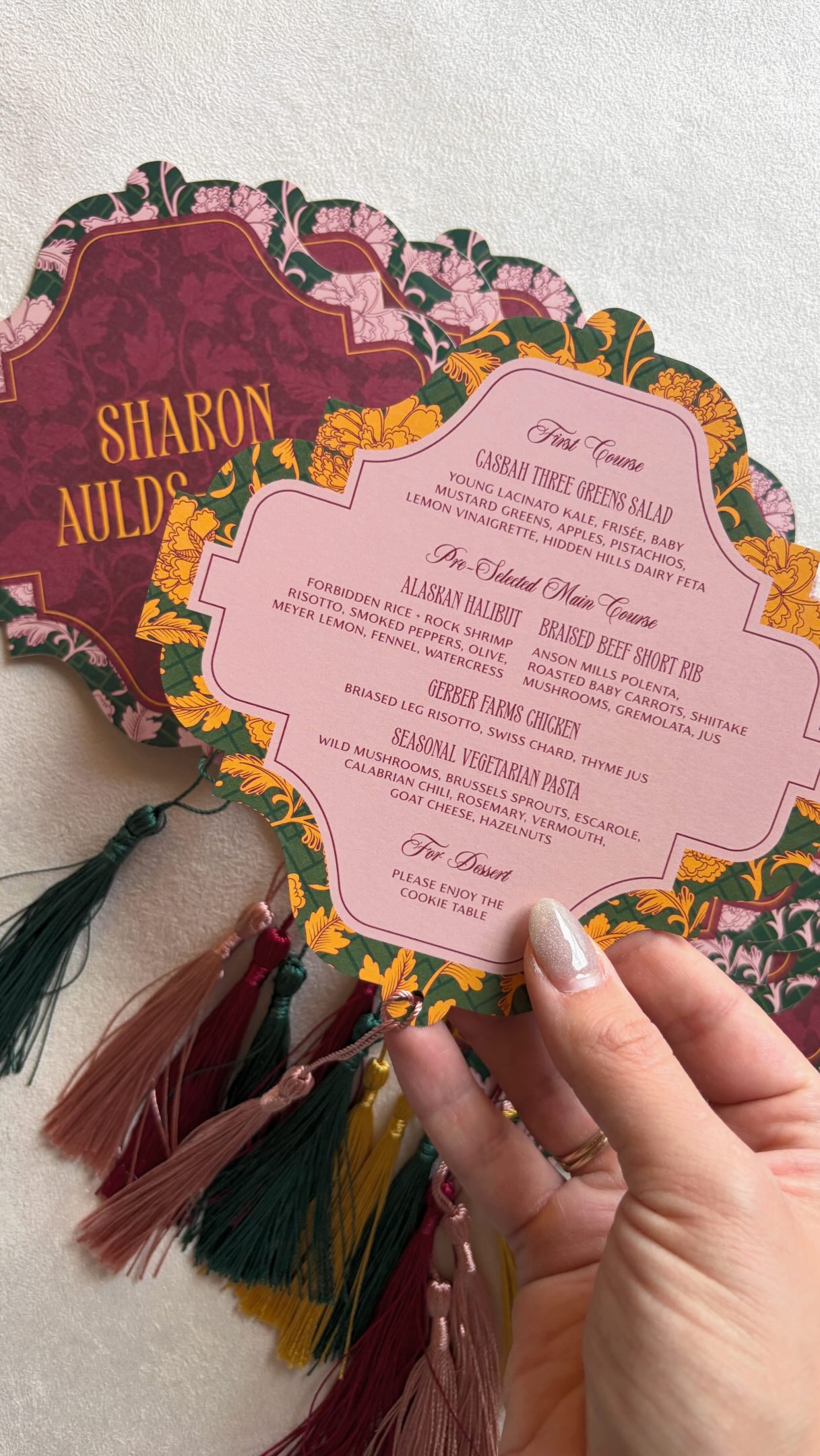 Coordinating menus for those viral Asian-inspired table numbers from last December 🪭✨