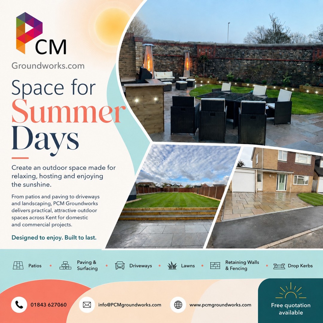 Ready for summer?
Transform your outdoor space with PCM Groundworks! Our expert team specialises in creating stunning patios that blend beauty and functionality. Ready to upgrade your back garden for the summer? Contact us today for a free consultation! #PatioPerfection #OutdoorLiving #PCMGroundworks