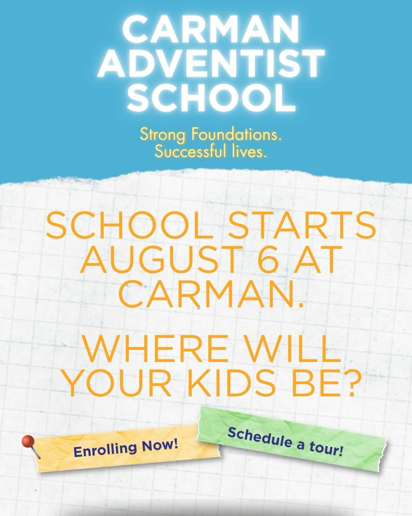 Want to check out Carman this summer? Thinking of making a switch for your kids? Contact us to set up a tour today!
Caschool.org
Call/text: 770-335-0230