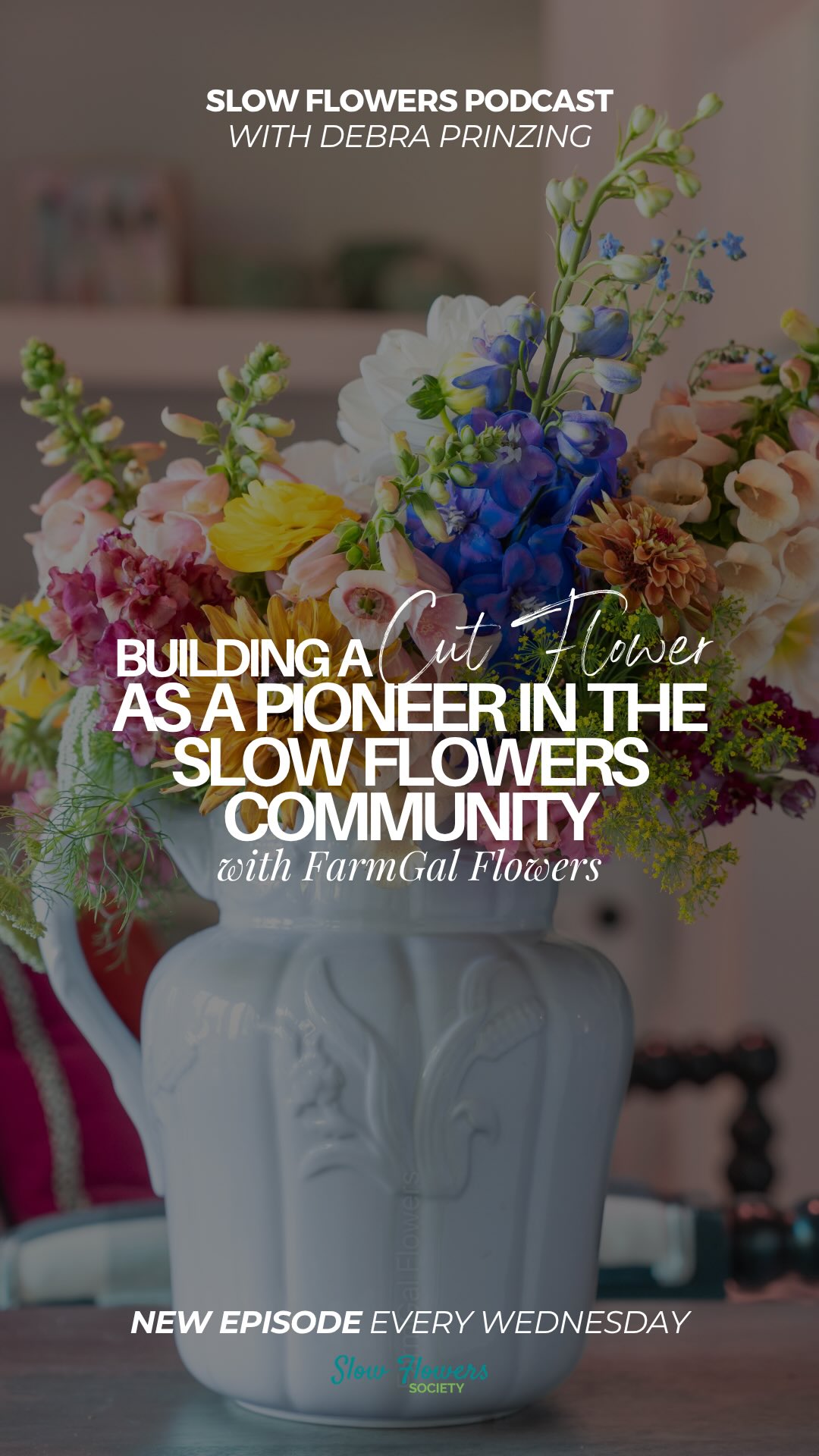 We are chatting with Eileen Tongson of Orlando’s @farmgalflowers on ‘Building a cut flower business as a pioneer of the Slow Flowers Movement’ 👥💐🌍
Take a peek at what is to come: I recorded today’s conversation on the final day of our recent flower and garden-inspired river cruise in Holland and Belgium. It was a spontaneous decision to sit down with Eileen Tongson, a longtime Slow Flowers member, owner of FarmGal Flowers, and one of 29 North American growers featured in the pages of The Flower Farmers book, who had joined the tour along with her cousin, Sarah Ponce. Based in Winter Park, Florida, a suburb of Orlando, Eileen’s success at growing flowers nearly year-round was once a curiosity; now it’s part of her reputation. Her students want to learn how to grow a flower garden like she has; they take Eileen’s workshops at a local botanical garden or at East End Market, an artisanal food and restaurant hub; and in small-group events at the FarmGal Flowers cottage garden where Eileen lives with her family. I’m so thankful that Eileen agreed to record this conversation with me as she shared her story with fellow tour-goers and with our viewers and listeners. It also gave me a chance to tell the story of the origins of the Slow Flowers Movement with our fellow travelers.
Listen or watch NOW on Apple Podcasts, Spotify, YouTube, or wherever you get your podcasts 🎙️💐✨
#slowflowerssociety #slowflowers #slowflowerspodcast #slowflowersmovement #sustainablefloristry
