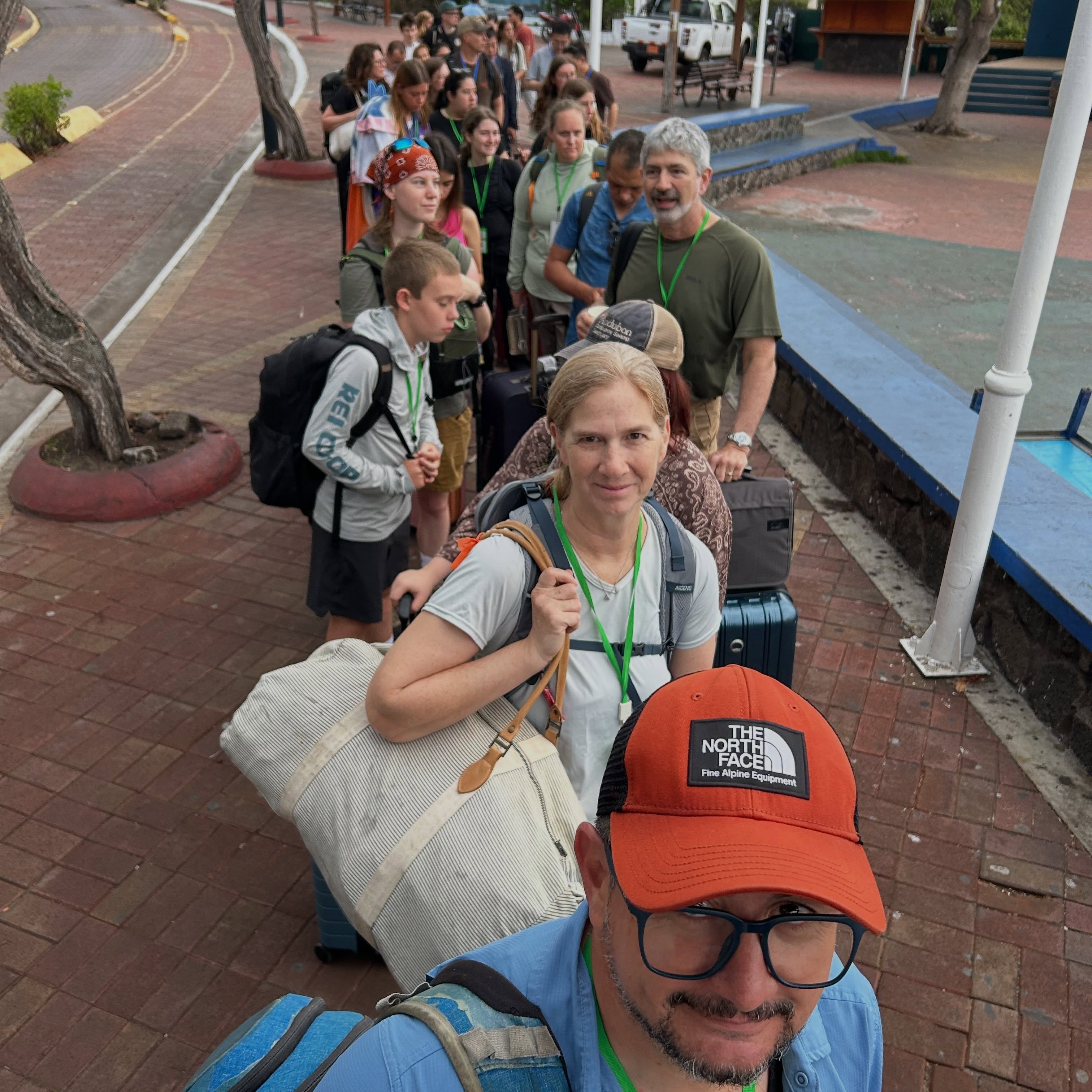 We queued up early to catch the #ferry to #Isabela; ended up standing in 4 different lines before we got on the boat. Upon arrival we were shuttled to the hotels in this open sided bus. We walked to Laguna Salinas to view the wading birds including stilts and #flamingos. In the afternoon we #snorkeled at Concha Perla where the highlight was a pair of playful sea lions that zipped and zoomed around us. We all ended up at the same place for dinner and are getting a good sleep in preparation for more big adventures tomorrow. @fauecos @fauscience @parquegalapagos @abigail.scigliano @allietrost @brileigh_rayl @sofia_jans @birdwitdaravioli michyumana @anneliesel06 @eba1yn @jo.lamaison @eerricckks @g_.vasquez @_rantiran @belu_chacon.p @Sanbiol