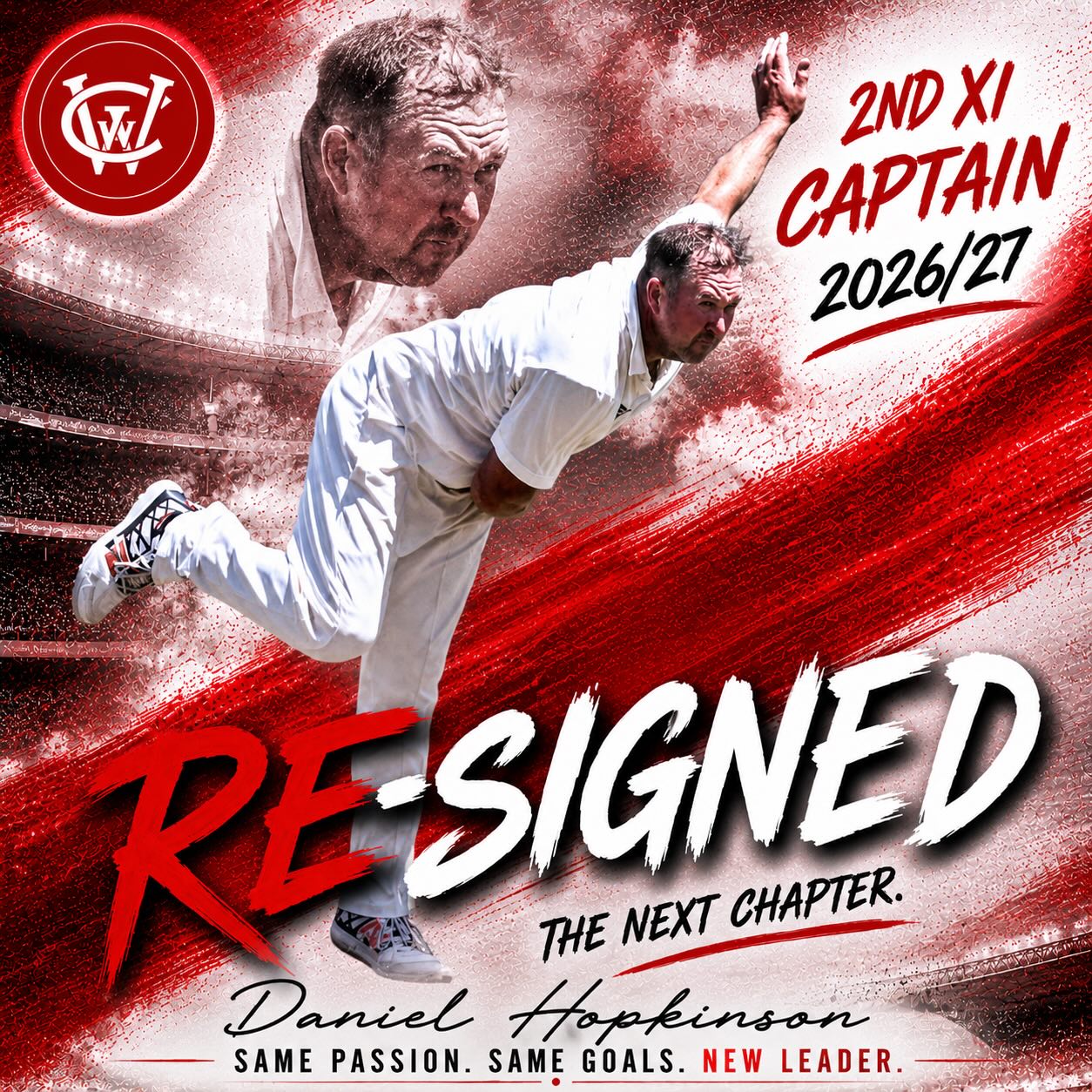 🏏 2nd XI Captain Announcement 🏏
We’re excited to announce that Daniel Hopkinson will be taking over the captaincy of our 2nd XI for the upcoming season.
Hoppy is no stranger to leadership or success. After an outstanding career in the 1st XI and spending the past two seasons back in the senior side, he brings a wealth of experience and cricket knowledge to the role. More importantly, he’s a great club person who leads by example and always puts the team first.
His passion for the development of players, competitive spirit and willingness to help those around him make him a perfect fit to lead our 2nd XI group.
A big thank you must also go to Aaron Johns, who has done a fantastic job leading the side. Screech has been a great captain and teammate, helping create a strong culture within the group while always putting the club first. We’re grateful for everything he’s done in the role and look forward to seeing him continue to contribute on the field.
We’re looking forward to seeing what the boys can achieve under Hoppys leadership this season.
Congratulations Hoppy! 🔴⚪️🔴
WCC President
Ivan Pyke
#NewCaptain #TheNextChapter #RedCaps