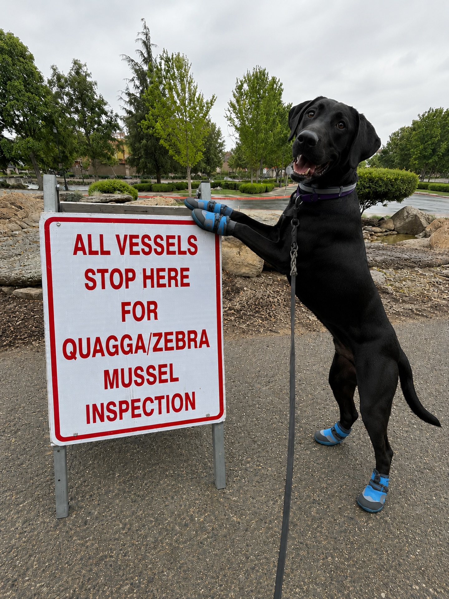 ⚓️ Our newest Mussel Dogs have officially been certified and are hitting the field this weekend. Today marks Dinghy’s very first operational deployment, helping protect our waterways from invasive mussels. ⚓️
🐾 Go, Dinghy!! 🐾
#detectiondog #conservationdog #workingdog #dogtraining #cleandraindry