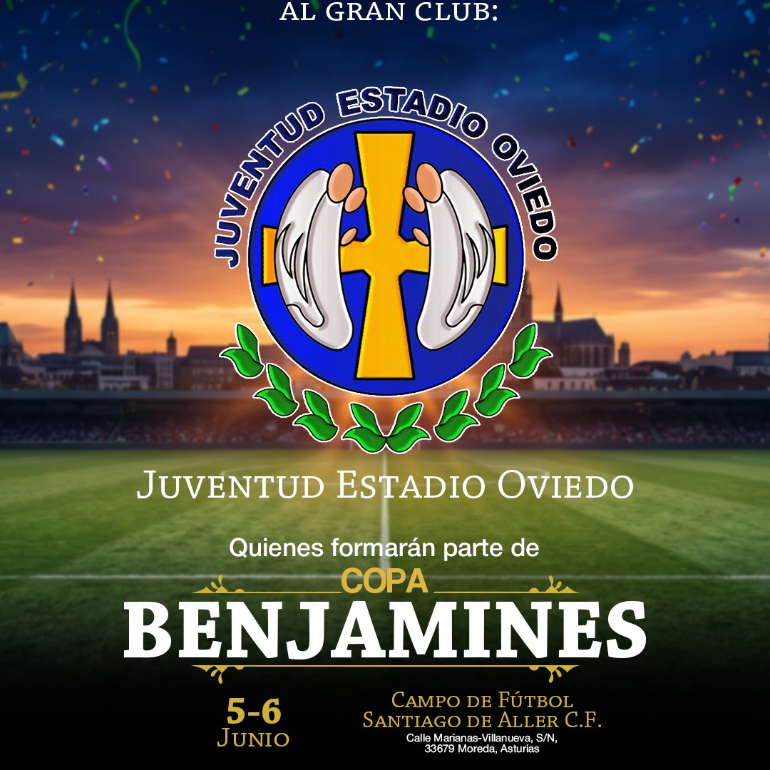 Cerramos las presentaciones de los equipos participantes con @clubjuventudestadio otro equipo que pondrá las cosas difíciles a sus rivales, pero ante todo con ganas e ilusión de disfrutar de la COPA BENJAMINES con todos los equipos participantes. Y si... aquí tenéis vuestra casa. #copabenjamin