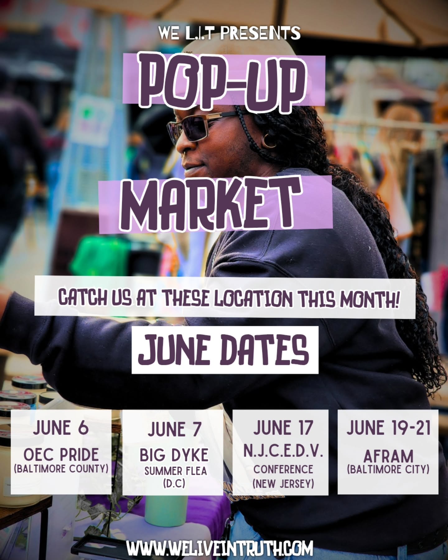 Coming to an event near you!
Check out where we will be this month for June Pride season.
We will have new products that are limited edition you dont want to miss!
Catch us if you can!
We LIT!