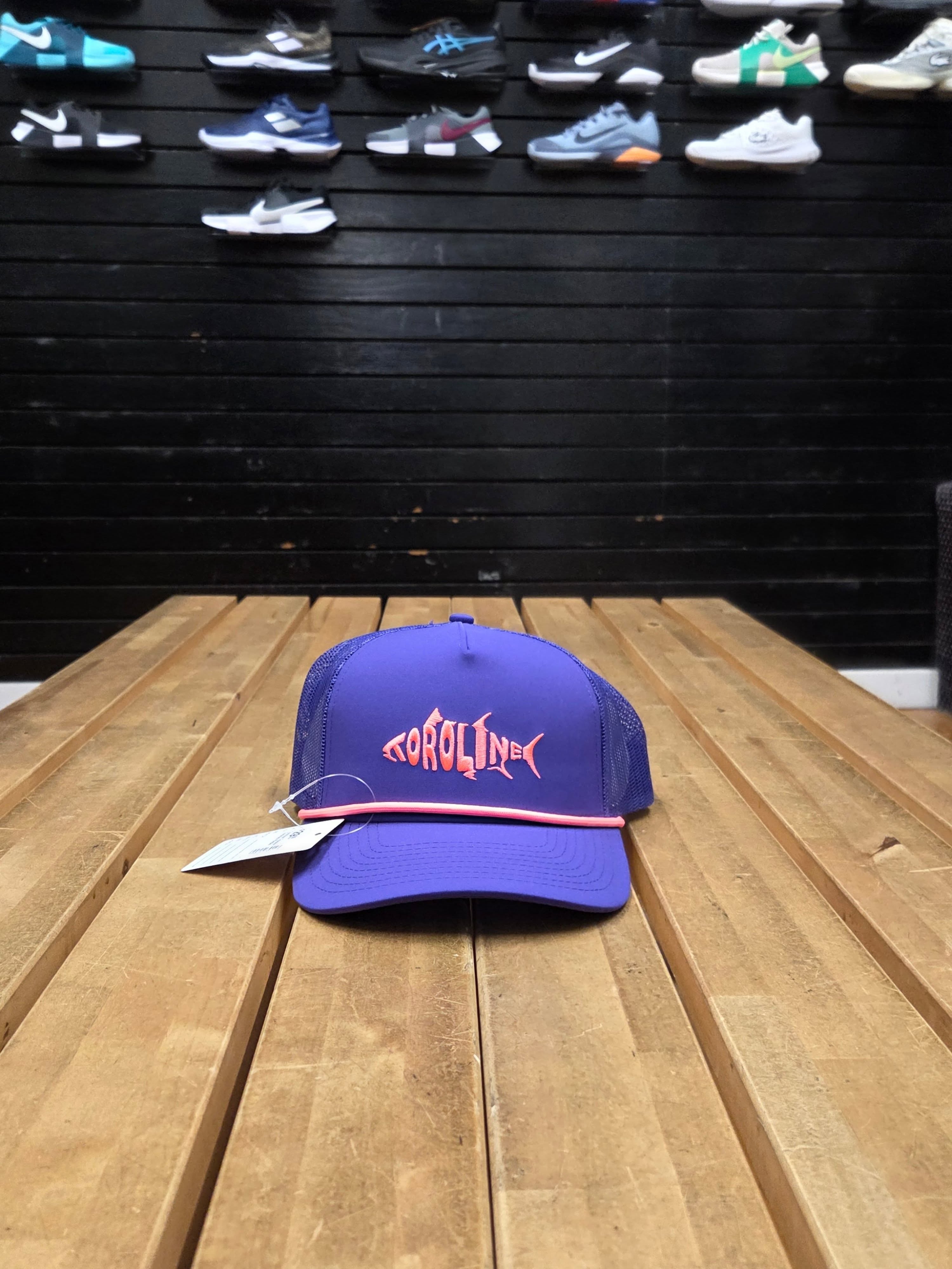 @toroline makes great strings. they also make a hat that goes with literally everything.
black, sky blue, purple, and white. you know where we are.