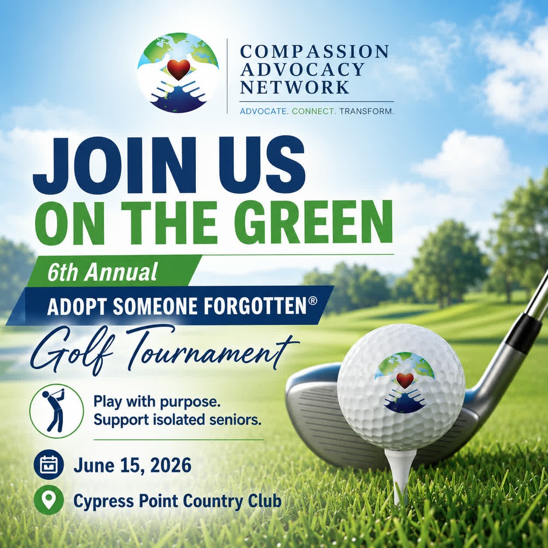 Our 6th Annual ADOPT SOMEONE FORGOTTEN® Golf Tournament is coming up, and this is more than a day on the course.
It is a chance to show up for seniors who deserve dignity, connection, advocacy, and care.
Every golfer, sponsor, donor, and supporter helps us continue the work of serving isolated seniors in our community. Yes, there will be golf. Yes, there will be fun. Yes, someone will probably blame the wind for a shot that was absolutely not the wind.
But the real purpose is bigger than the game.
Join us and be part of a day that turns community support into real impact.
#CompassionAdvocacyNetwork #AdoptSomeoneForgotten #GolfTournament #CANHelp #SupportSeniors #CommunityImpact #VirginiaBeachEvents #GolfForACause