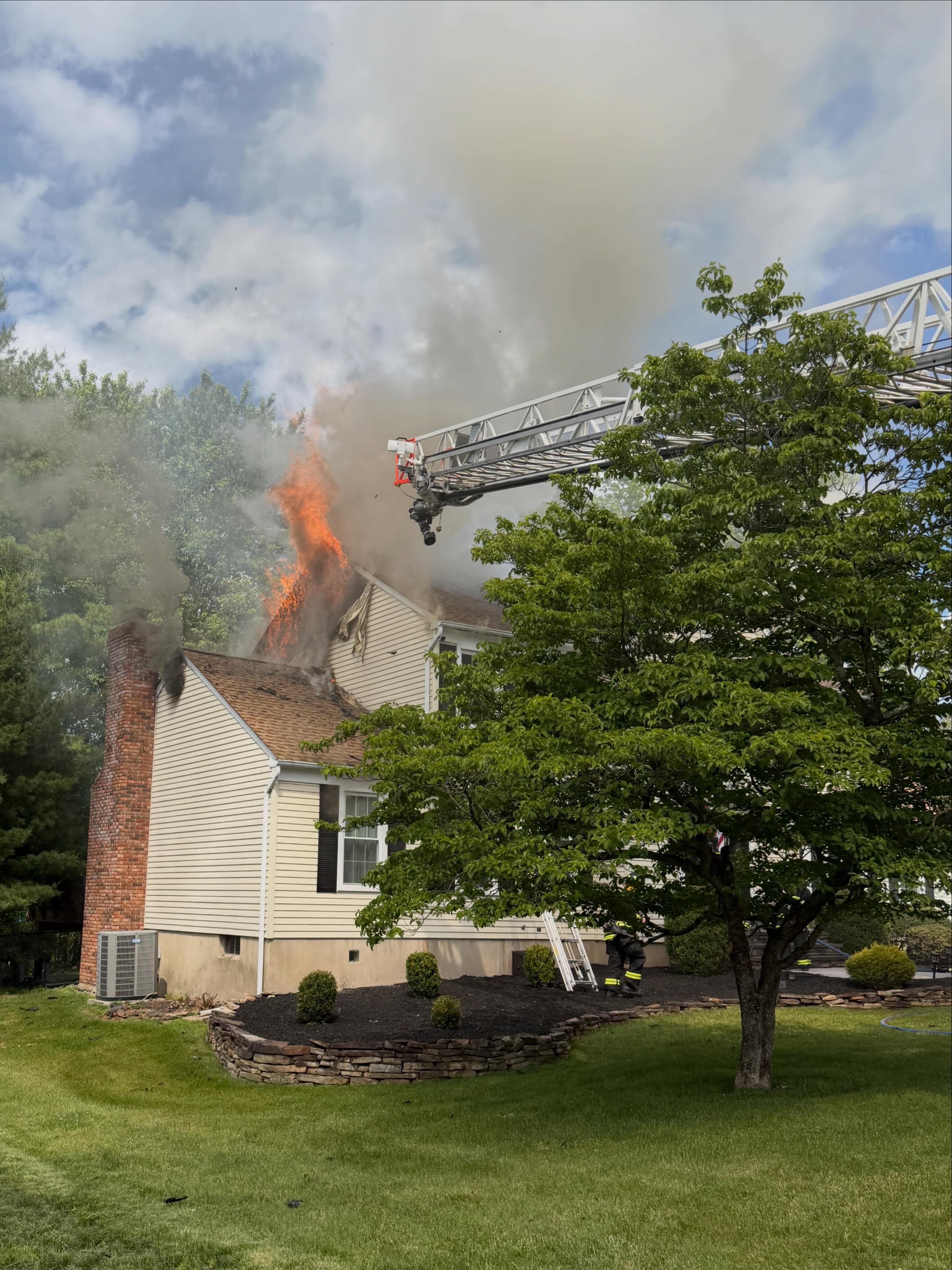 On Monday, North Branch responded to a reported house fire in Bridgewater. Engine 49-8 arrived as the first-due engine, deploying a hoseline and securing a water supply. Crews located fire on the second floor and in the attic. Ladder 49 assisted with opening up, conducting searches, and deploying a backup hoseline. The fire was brought under control within 30 minutes. Mutual aid companies assisted with fireground operations and provided area coverage during the incident.