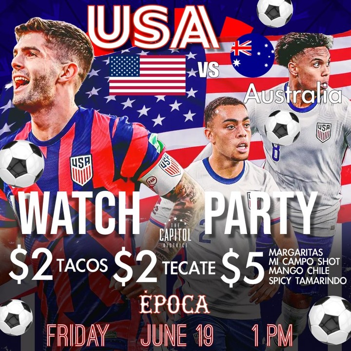 One week from today, we'll be chanting "USA! USA! USA!" in the Capitol District Plaza! โฝ
Join us for the USA World Cup match on The Beam and cheer alongside fellow fans. Grab $2 tacos and $5 margaritas from @epocacantina before kickoff, because game day calls for great food and drinks.
Kickoff starts at 8 PM. Don't miss out!
More details at the link in our bio!