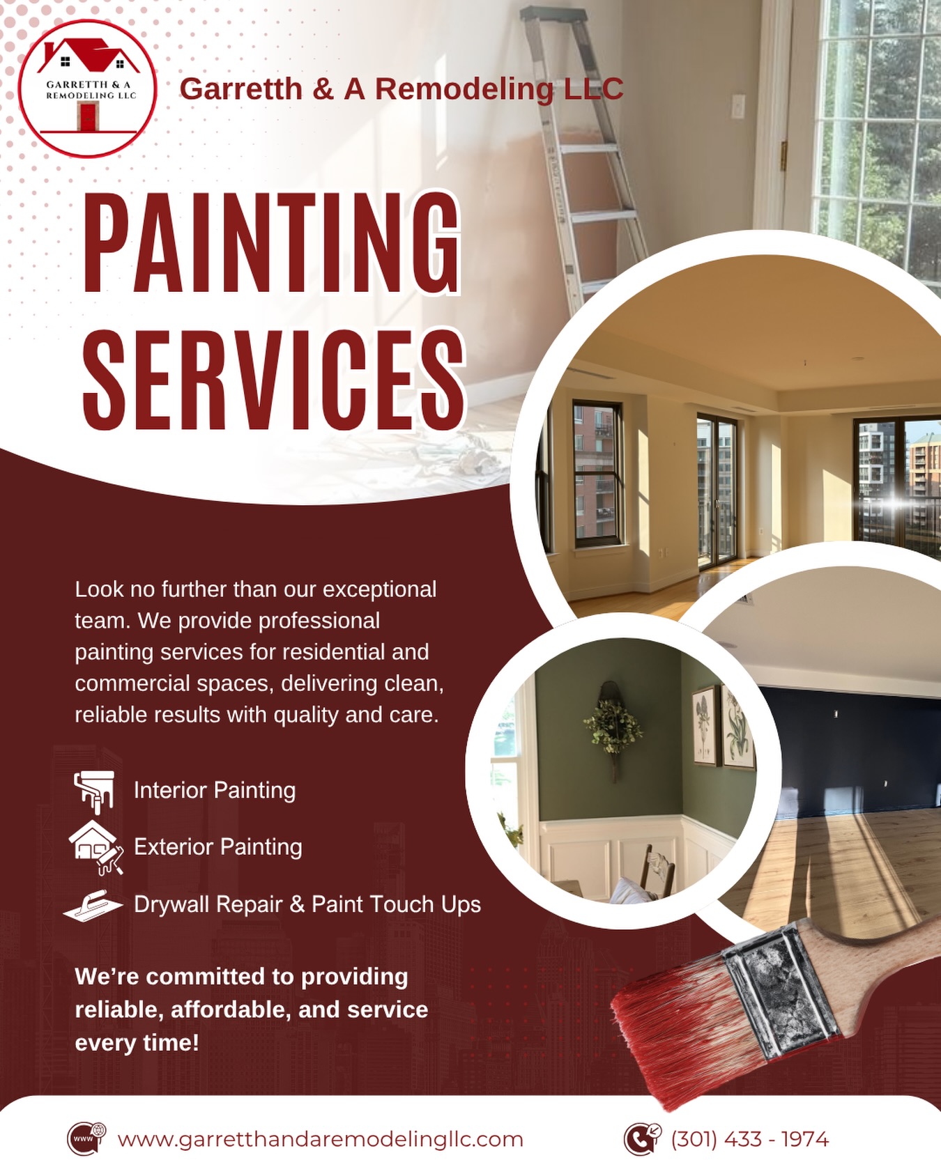 Give your home or business a fresh new look with our professional painting services.
From interior walls to exterior finishes, our team delivers clean, reliable, and high-quality results you can trust.
📍Residential & Commercial Painting
📞 Contact us today for a free estimate!
.
.
.
.
.
.
.
.
.
.
.
.
#fyp #explorepage #maryland #paintingservices #generalcontractor