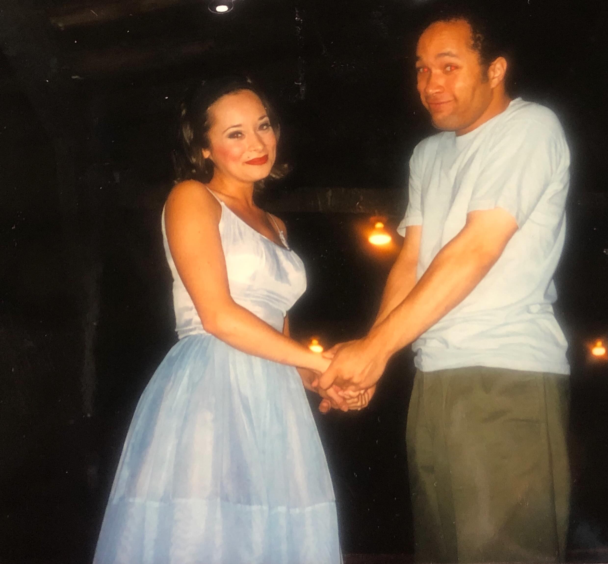 1998➡️2026
Well here’s a flashback (and then some) in honor of your birthday @scottiegage 🩵🎉
Don’t be fooled people, we look lovely and innocent in this “Somewhere Dream Ballet” shot, but we were up to all kinds of antics that summer stock season we met. It’s a good thing we didn’t have our equity cards yet. They probably would’ve been taken away 😜
We’ve been up to continual antics in the 28 years since, cackling over the most random, but also fully showing up for one another through every bit of this life… marriage, births, deaths, milestones, wins, losses… always with honesty, humor, and a 5,6,7,8 catch step into whatever dance we’re doing that day.
He has started and grown his own nonprofit, he’s the impetus (and execution) behind the one I’m starting, and he’s my biggest belly laugh and very best friend❤️
Scottie, I’m in awe of who you are and who you continually commit to being. Happy Birthday! #hoorayparade #theresaplaceforus #stillhaveourequitycards #loveyouhateyou #favoriteflashbacks