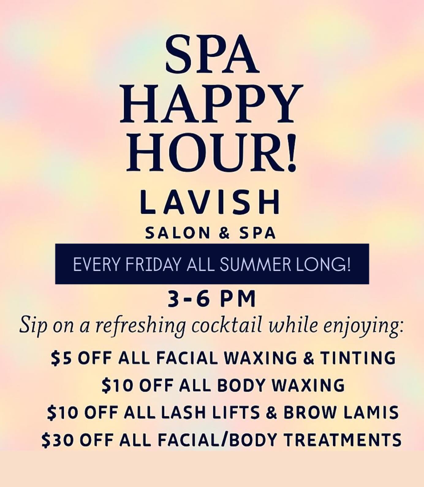 🍹☀️STARTING TODAY- EVERY FRIDAY ALL SUMMER LONG!