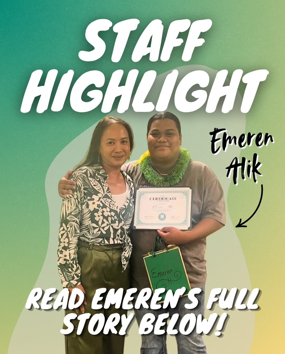 Today we are highlighting one of our School Partnership Coordinators: ✨Emeren Alik✨
Emeren first joined Mālama Mentors as a young mentee at Palolo Elementary School. Like many of our keiki, her world felt overwhelming at times. But each week, one hour
with her mentor became an anchor. It gave her a moment of safety, attention, and belonging.
Today, Emeren serves on the leadership team at Common Grace / Mālama Mentors as a School Partnership Coordinator, supporting students at Kaimukī High School and Jarrett Middle School. She is also a first-year student at Kapiʻolani Community College, pursuing Hospitality and Tourism Management and dreaming of becoming a Sales &
Marketing Manager in the hotel industry.
Emeren’s journey has come full circle, from receiving support to becoming a mentor and leader herself. She now walks alongside students who remind her of her younger
self, offering empathy, encouragement, and hope.
Beyond mentorship, Common Grace stepped in during a critical time for Emeren’s family. Through our Mālama Mentors Scholarship, financial pressure was lifted, allowing her to focus on school and her future.
Emeren stands today as living proof of what happens when a community chooses to mālama: to care for, protect, and nurture.
This is the legacy you are helping to build 💛💚
#MentoringMatters #Transformation #MentorGrowth