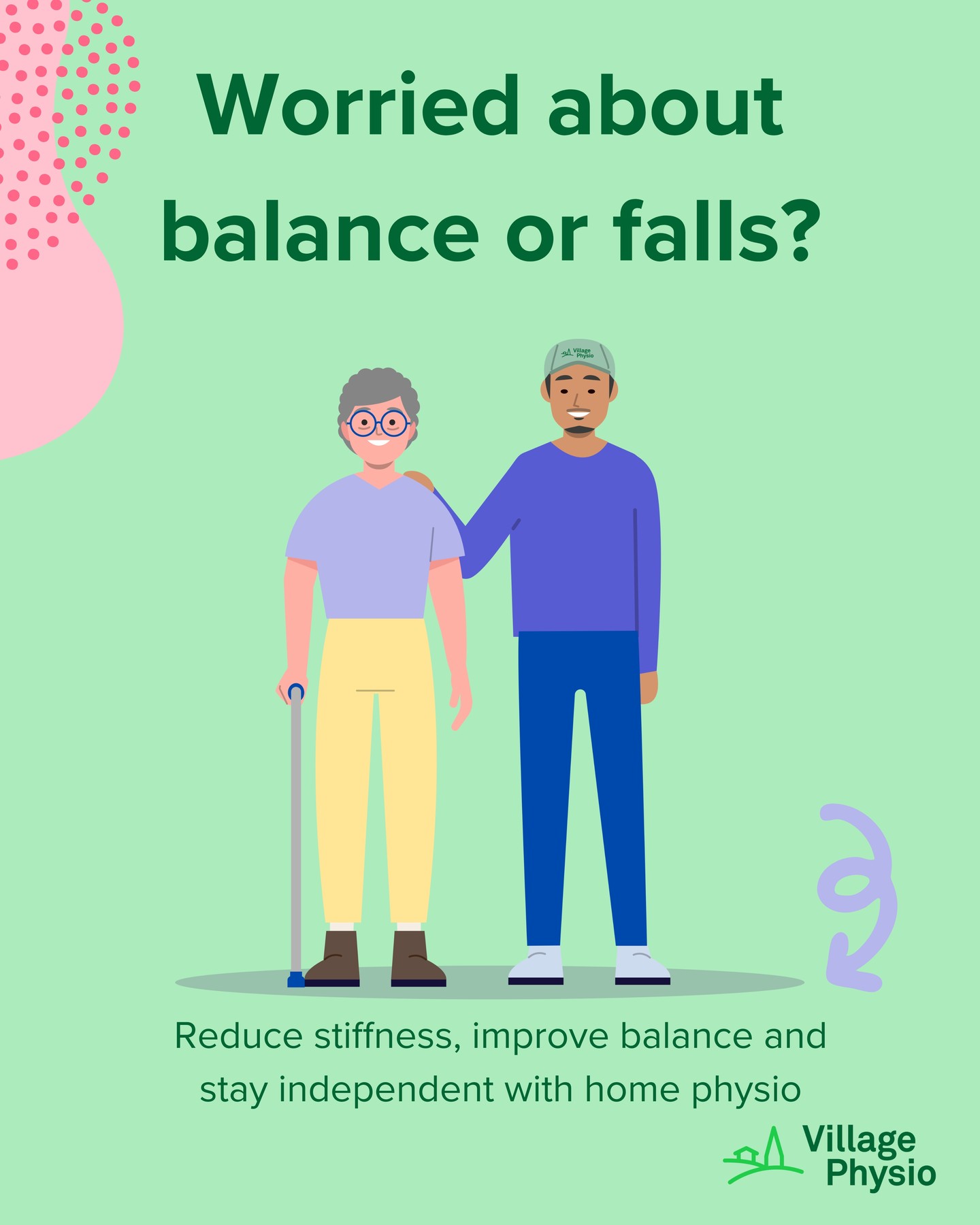 Falls are one of the most common causes of injury in older adults and can have a significant impact on independence. Reduced muscle strength, stiffness in the joints, slower reactions and loss of confidence with walking can all gradually increase the risk of falling.
After a fall, many people become less active because they feel worried about falling again. Unfortunately, reduced activity can lead to further loss of strength and balance, making the problem worse over time.
There are several things that can help reduce falls risk, including:
• Maintaining leg strength through regular movement or exercise
• Practising balance and coordination activities
• Making sure the home environment is free from trip hazards
• Wearing supportive footwear
• Seeking assessment if walking, balance or confidence has changed
Physiotherapy can play an important role in assessing mobility, identifying specific risk factors and helping people improve strength, balance and confidence with everyday movements.
I’m Animesh, a private physiotherapist with over 12 years of NHS experience working across hospital, rehabilitation, care home and community services. Part of my previous role involved training NHS staff across South Yorkshire in falls awareness and prevention.
Through Village Physio I now work with older adults across South Yorkshire, supporting mobility, balance and rehabilitation in their own homes. Please get in touch if you need any help.
