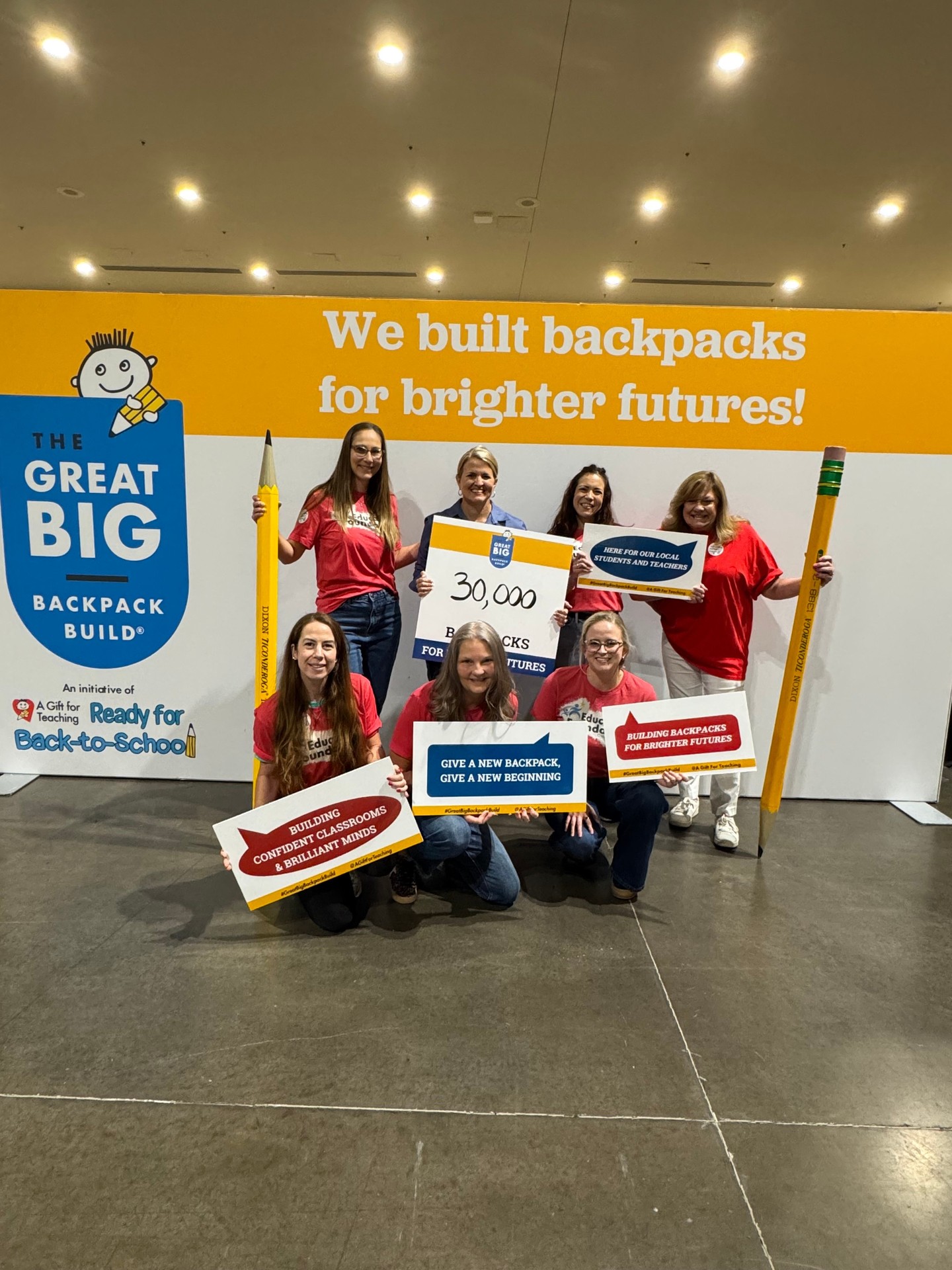 🎒 Some of our board members and staff were proud to represent the Education Foundation at A Gift for Teaching Orlando's Great Big Backpack Build! Alongside incredible community partners, we helped stuff 30,000 backpacks that will support students as they head back to school equipped for success. ✏️📚
We're grateful for opportunities like this to make a meaningful impact for students across Central Florida. 💙 #SupportEducation