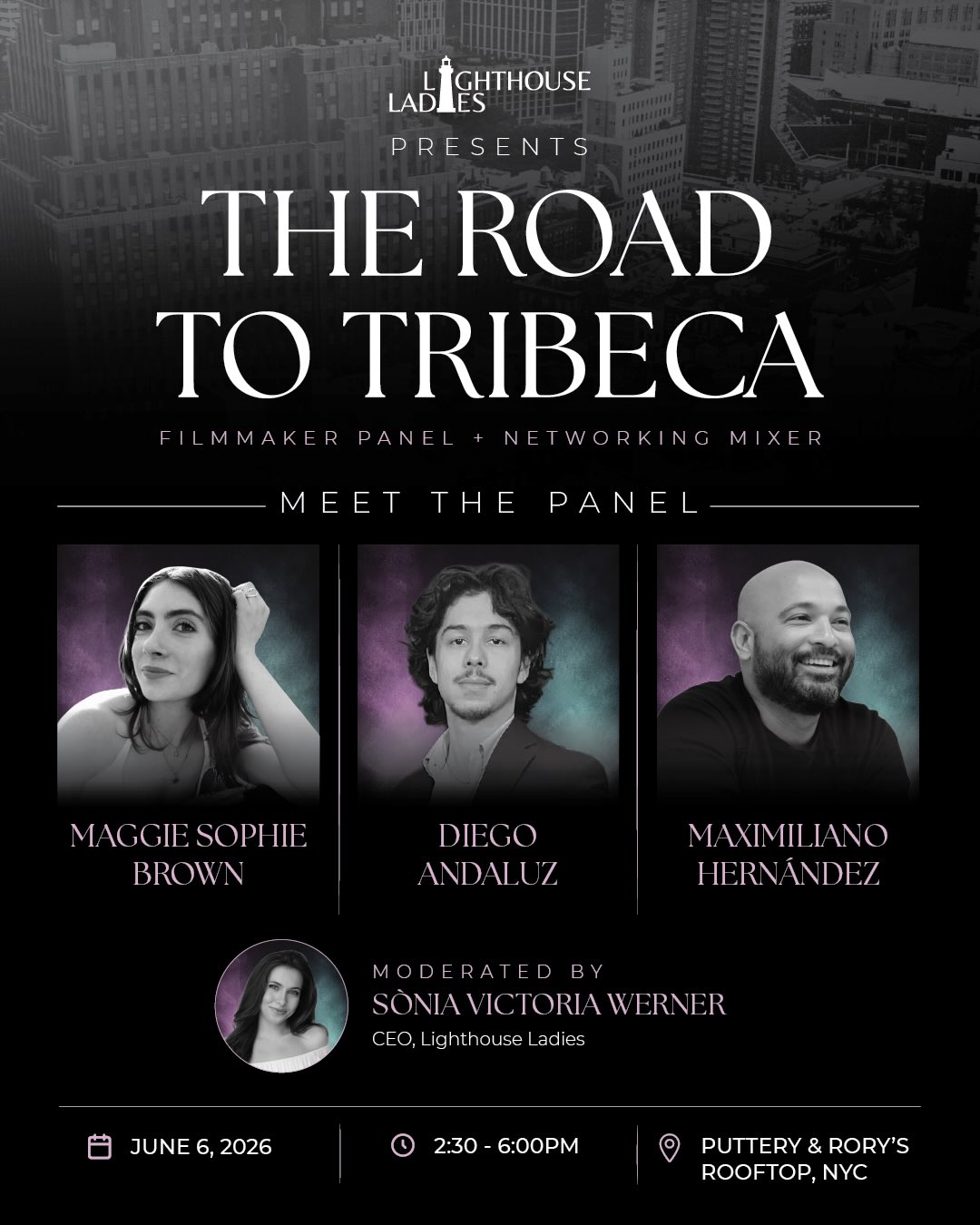 Looking to connect with and learn from industry pros? Look no further than our event THIS SATURDAY, June 6th. Lighthouse Ladies are hosting The Road to Tribeca: Panel and Mixer! 🎬
Meet our 3 incredible speakers with decades of combined experience across Marvel, Netflix, A24, Focus Features, Warner Bros. Discovery, and the Hollywood Blacklist — all in one room with you!
Grab a ticket while they are still available!! 🎟️✨
Link is in our bio!
#tribeca2026 #tribecanetworking #tribecafilmfestival #nycfilmmaker #nycevents