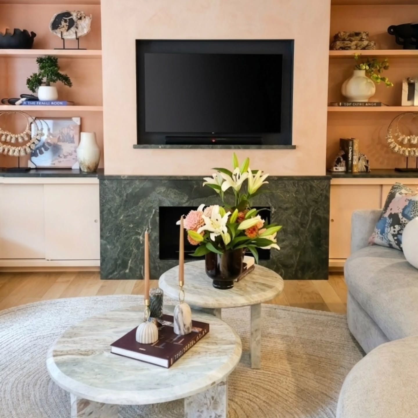BEFORE & AFTER: We always talk about the different roles we play as designers, but we often forget one of the most important one: The Educator.
Getting clients to the finish line of a design they love and deserve, requires guiding them through the why behind our choices. For example, our projects typically involve heavy home renovation. But on the #VPDSjourneytome project, the brief was simply furnishing. However, good design doesn't compromise. We couldn't let an ill-floating TV disrupt the harmony of the room. We educated our client on the impact of a tailored solution, and now the TV looks beautifully integrated and built-in.
✨ Pro Tip: Paint your media niche black. It creates an illusion of depth and hides all the ugly wires and brackets behind the screen.
Let us know what you think of this small but mighty transformation.
#DesignPhilosophy #InteriorDesignFirm #LivingRoomdesign #DecorTips