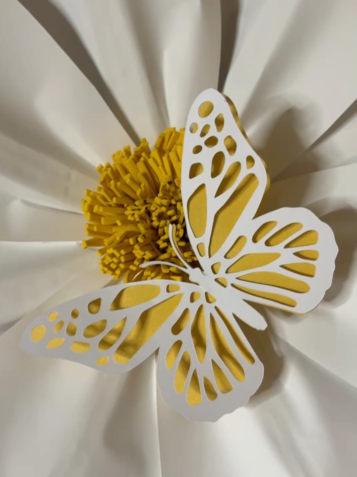 Haldi (ceremony of an Indian wedding) of my son @sudeep.portraits and daughter in-law @chaarudeb! Had fun designing and decorating the space for their special day. #installationoflargeflowers #paperartwork #velvetstonedaisies #crepepaperpoppies #thepaperbloomsg