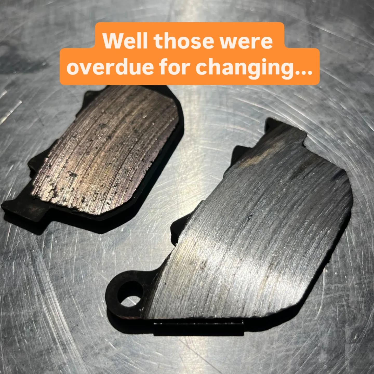 Here's your daily reminder to check your brake pads