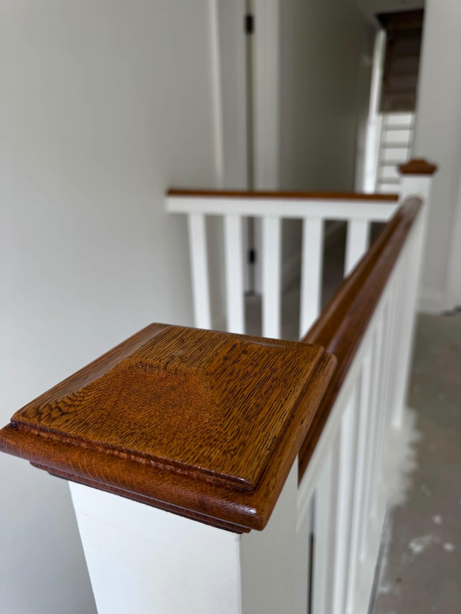A staircase deserves more than paint and varnish.
This original timber handrail was stripped back and meticulously French polished, creating a deep, elegant finish that enhances the natural character of the wood while complementing the crisp white balustrade.
Craftsmanship that stands the test of time.
#LuxuryInteriors #FrenchPolishing #BespokeFinishes #HeritageRestoration
#boylesfrenchpolishers