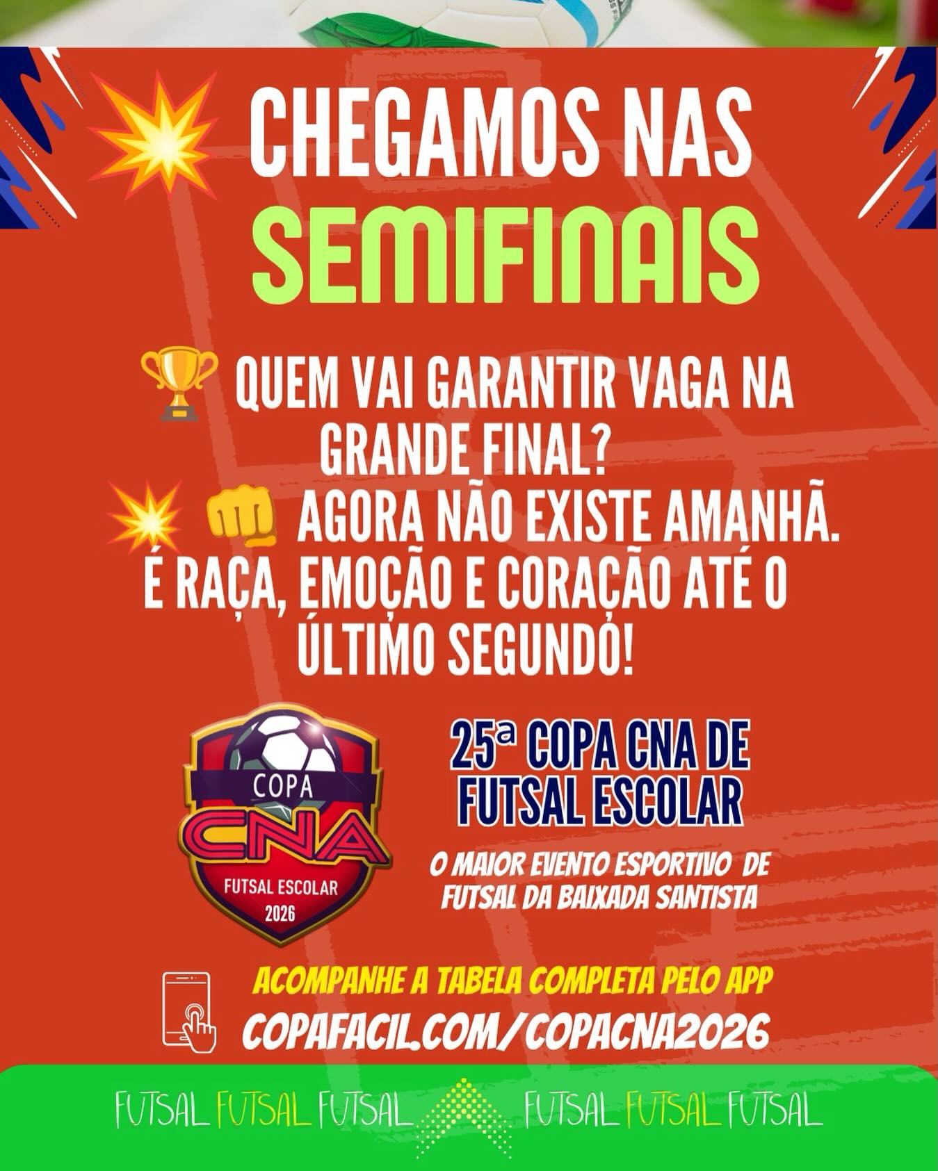 ⚽️ chegamos nas semifinais ⚽️
Acompanhe pelo app Copafácil - link na bio