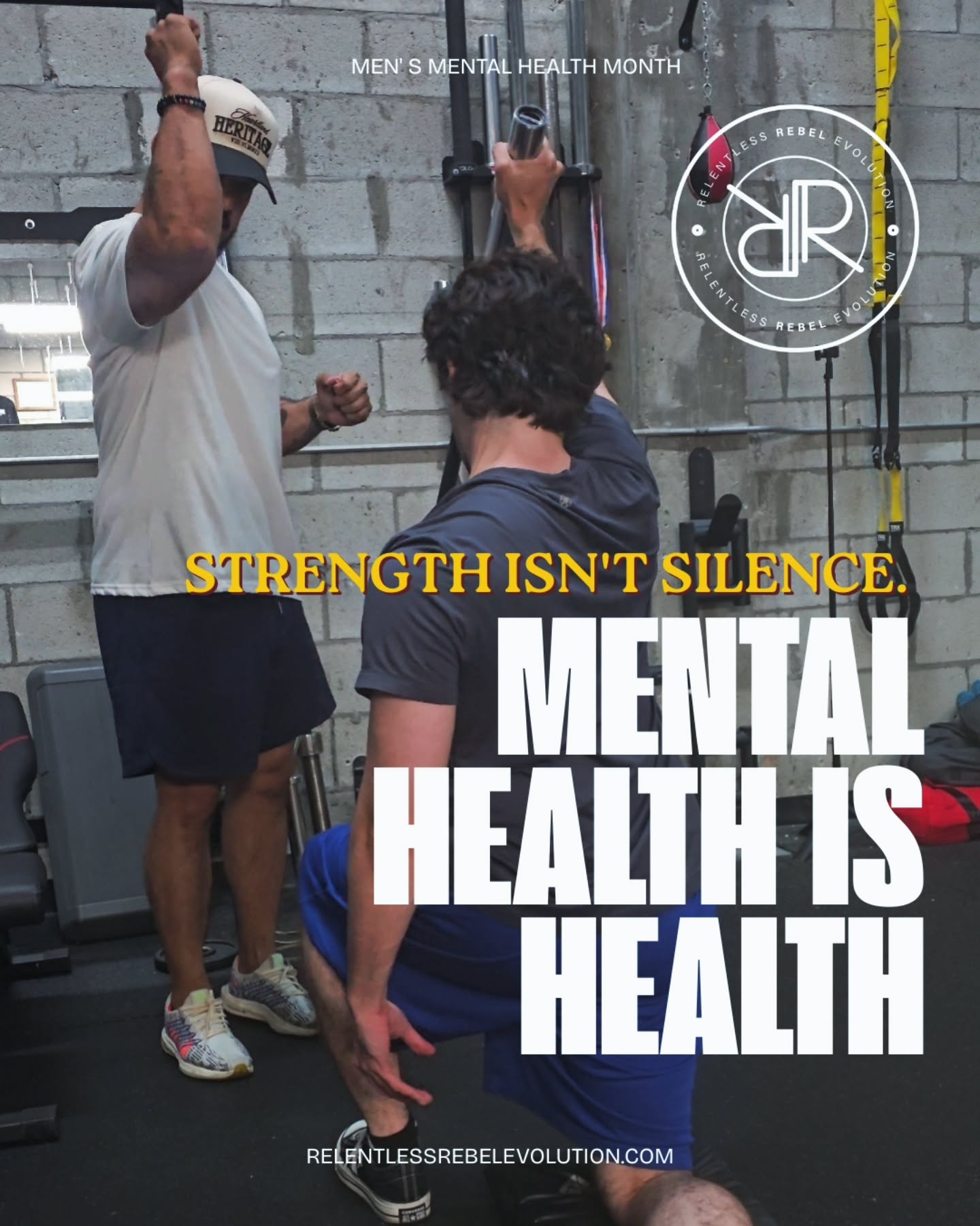 It's Men's Mental Health month.
No one talks about the silent weight most men carry.
At #relentlessrebelevolution we see the entire human.
We see the silence when you come in to lift.
We see the stress leave when you are done with a workout.
We believe that movement is medicine.
We invite you to experience a session with
@relentless_rebel_ria
@coachpixeltoaster
and
@ironfistgym
#mensmentalhealth
#leadership
#dadbod
#fitat40