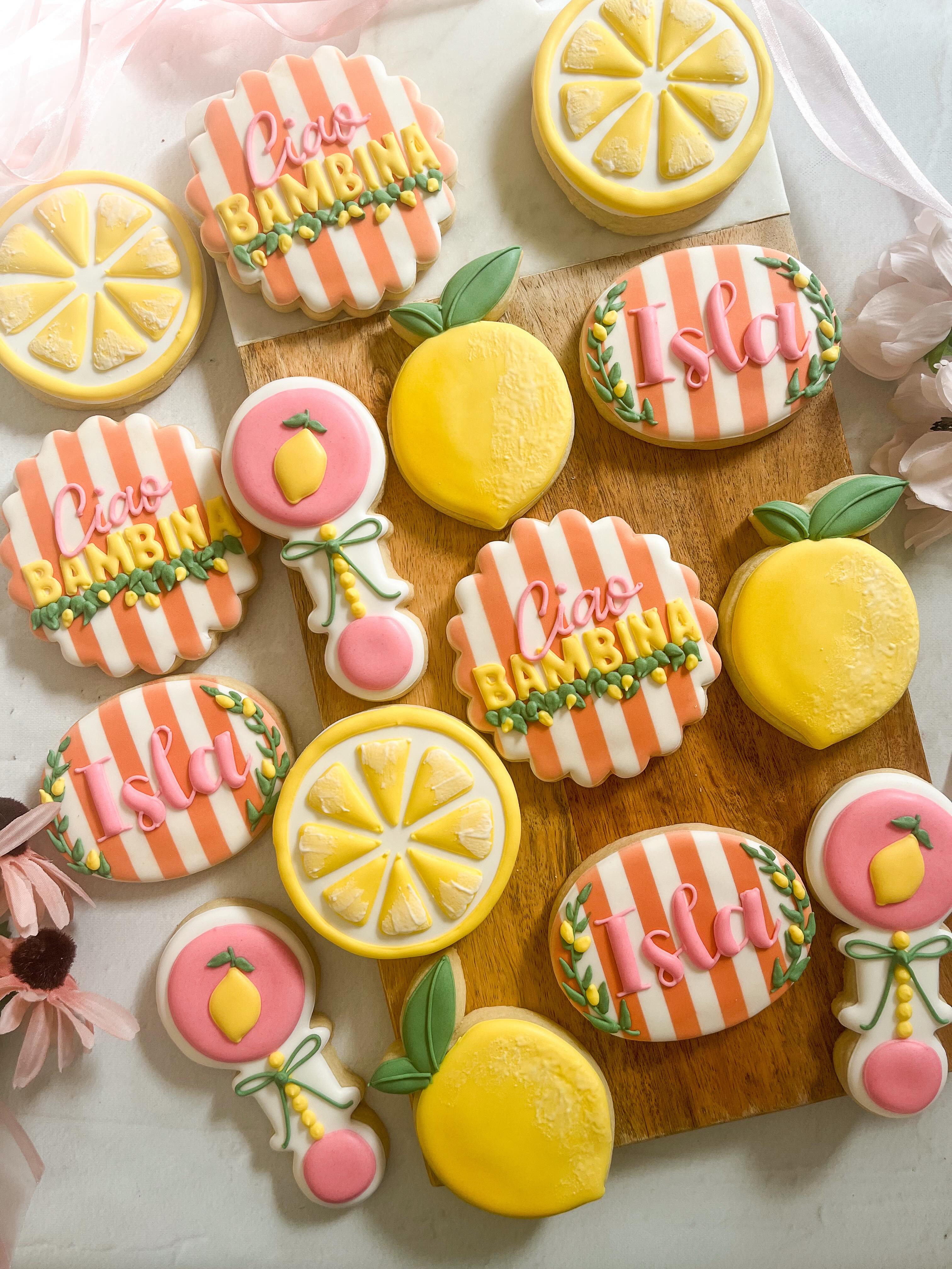 Ciao bambina! 🍋💖
.
.
.
.
.
.
#nashvillecookies #lemoncookies #babyshowercookies #babygirlcookies #italiancookies