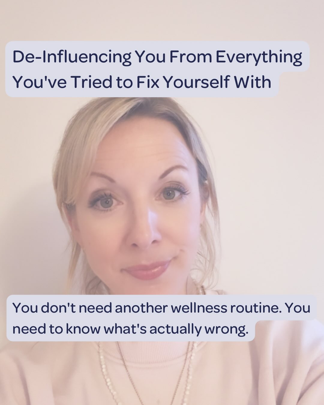 Let me de-influence you for a second - because being well shouldn’t feel like a second full-time job.
I work with women who are functioning but failing. Still delivering at work. Still holding it all together. But quietly losing themselves everywhere else - and convinced that if they just found the right routine, the right supplement, the right 5am protocol, they’d feel like themselves again.
Here’s what I know: you don’t need more willpower. You need to understand your biology. The blood test shows what’s happening. Your DNA shows why it keeps happening. Together they’re not a snapshot - they’re a complete picture, and a plan you can actually sustain.
The moment you stop trying to fix yourself and start trying to understand yourself - that’s the unravelling point. It’s not a breakdown. It’s the beginning.
If you’ve been dismissed, exhausted, and quietly wondering “what’s happening to me?” - you’re not imagining it, and you’re not broken. Save this one, then DM me CLARITY when you’re ready for answers 📩