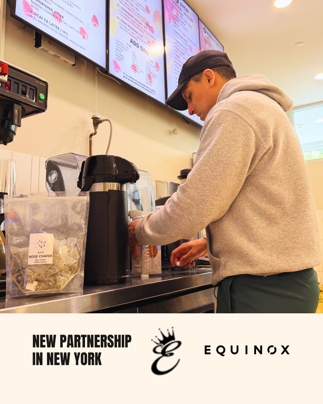 📣 NEW PARTNERSHIP ANNOUNCEMENT IN NEW YORK 🗽
We are absolutely thrilled to announce that Seven Senses Organic herbal teas are available at Empire Nutrition Equinox three exclusive locations:
1️⃣ Equinox Great Neck
2️⃣ Equinox Roslyn
3️⃣ Equinox Woodbury
Fuelling the most dedicated, high-performance community in New York with the very best in functional nutrition and artisanal blends. 🔥
Now you can enhance your pre- and post-workout routine with us.
#Equinox #EmpireNutrition #NYCFitness #sevensensesorganic #functionalnutrition