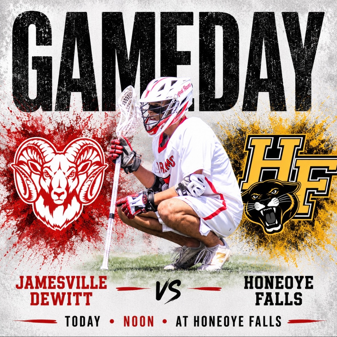 It’s Game Day! The boys take on Honeoye Falls today at Noon. Come out and support the boys!