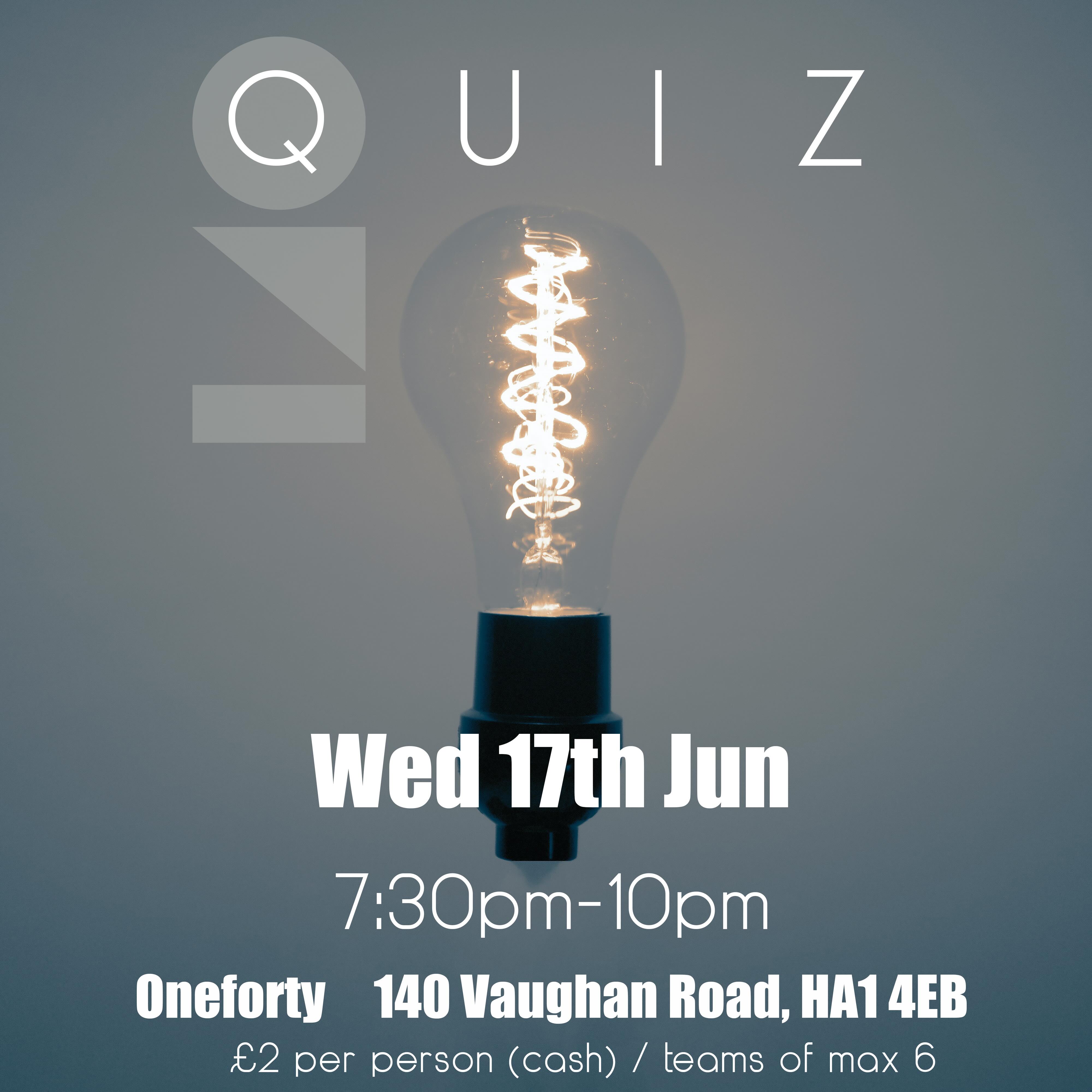 Next week is the monthly Quiz - Wednesday 17th June at 7:30pm-10pm💡💬 👏
Winners will revel in the glory! 🥇👏
Whilst the losers…well, wait & see…🫣🤣
Been practicing your general knowledge over the Christmas break? Fancy yourself a quiz whizz? Competitive? Join us for a fun filled evening! 😁
£2 per person and teams with a maximum of 6. Please pre book to secure your table, please email hello@onefortyharrow.com
Bar open…to celebrate…or commiserate 🤣🍻🍷
📆 Wednesday 17th June
⏱️ 7:30pm-10pm
🎟️ £2 cash per person
📍oneforty - 140 Vaughan Road, HA1 4EB
#westharrow #harrowonthehill #quiz