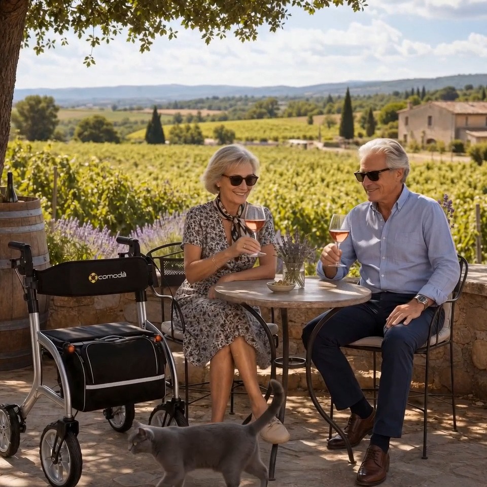 A glass of rosé, beautiful scenery, and nowhere you need to be except right here.
Whether you're exploring Provence, visiting wine country closer to home, or discovering a new favorite destination, the Comodità Siena Rollator helps you travel comfortably and confidently.
If you've been to France, you know the historic streets are breathtaking—but they are also full of cobblestones, curbs, and tight spaces! Our all-terrain rollators are designed to help navigate multiple walking areas.
Confidence in motion every day, wherever you may be.
🔗 Click the link in our bio to explore our beautifully designed travel rollators at ComoditaUSA.com!
#ComoditaUSA #SienaRollator #TravelInStyle #LifeInMotion #MobilityFreedom #ActiveLifestyle #KeepExploring #IndependentLiving #TravelReady #EnjoyTheJourney #vinsdeprovence_fr