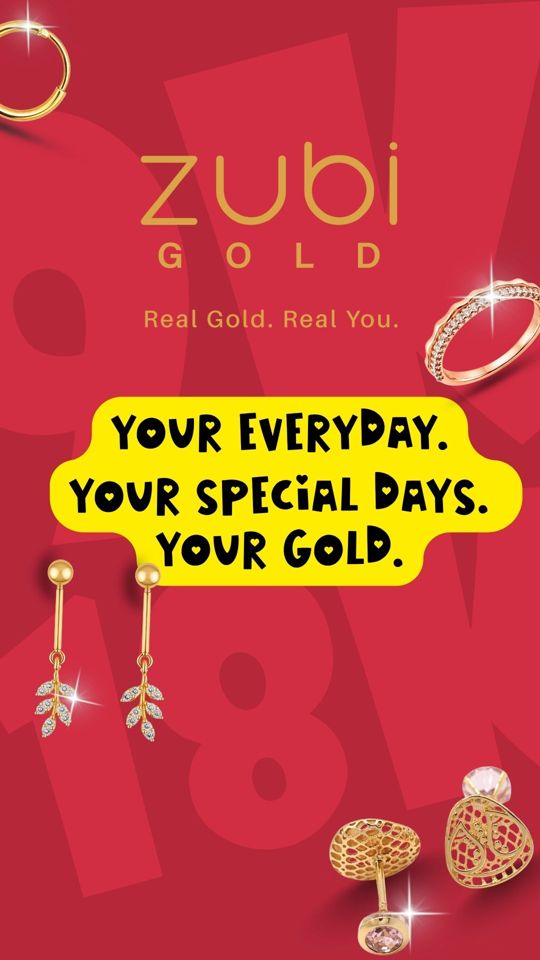 Your Everyday. Your Special Days. Your Gold. ✨
Whether it's a regular day or a memorable celebration, find the perfect touch of gold with Zubi Gold's 9K & 18K jewellery collection.
Visit us at - @centresquarekochi @m5ecity_mall
#ZubiGold #9KGold #18KGold #GoldJewellery #FineJewellery #EverydayLuxury #TimelessStyle #GoldCollection #JewelleryLove