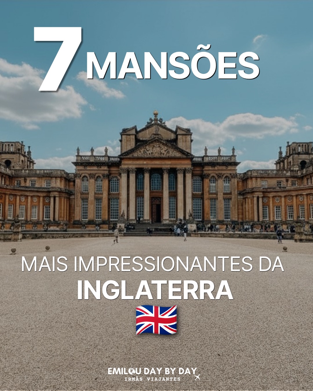 Se você ama história, arquitetura, filmes e séries britânicas, estas são algumas das mansões mais impressionantes da Inglaterra que merecem entrar no seu roteiro de viagem.
De Chatsworth House, que inspirou a famosa Pemberley de Orgulho e Preconceito, ao grandioso Blenheim Palace, passando por Basildon Park, Waddesdon Manor, Hardwick Hall, Hughenden Manor e Burghley House, cada uma delas guarda séculos de história e cenários que já apareceram em produções famosas.
Além da beleza arquitetônica, essas propriedades revelam um lado fascinante da aristocracia britânica, da era elisabetana aos dias atuais.
🎥 Nós visitamos todas essas mansões e mostramos os detalhes em vídeos completos no canal EmiLou Day by Day | Irmãs Viajantes.
👇 Qual dessas mansões você visitaria primeiro? Ou qual dessas mansões você já visitou? E qual você incluiria na lista?
Roteiro de viagem pela Inglaterra | O que fazer na Inglaterra além de Londres | Mansões e Palácios Ingleses
#Inglaterra #MansoesInglesas #Irmasviajantes #viagemlondres