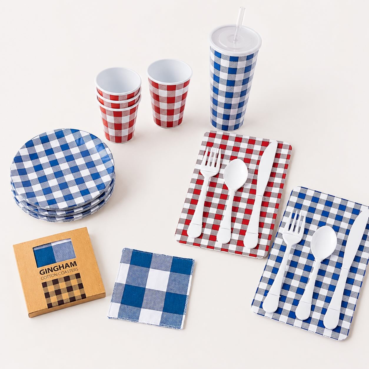 Classic gingham never goes out of style. ❤️💙
Mix and match these picnic-perfect favorites from @180degreesllc —from cups and tumblers to plates, coasters, and utensil trays—for an effortlessly coordinated summer gathering.
@180degreesllc | Trade Mart Division
#180DegreesLLC #GinghamStyle #SummerEntertaining #PicnicPerfect #GiftShopFinds