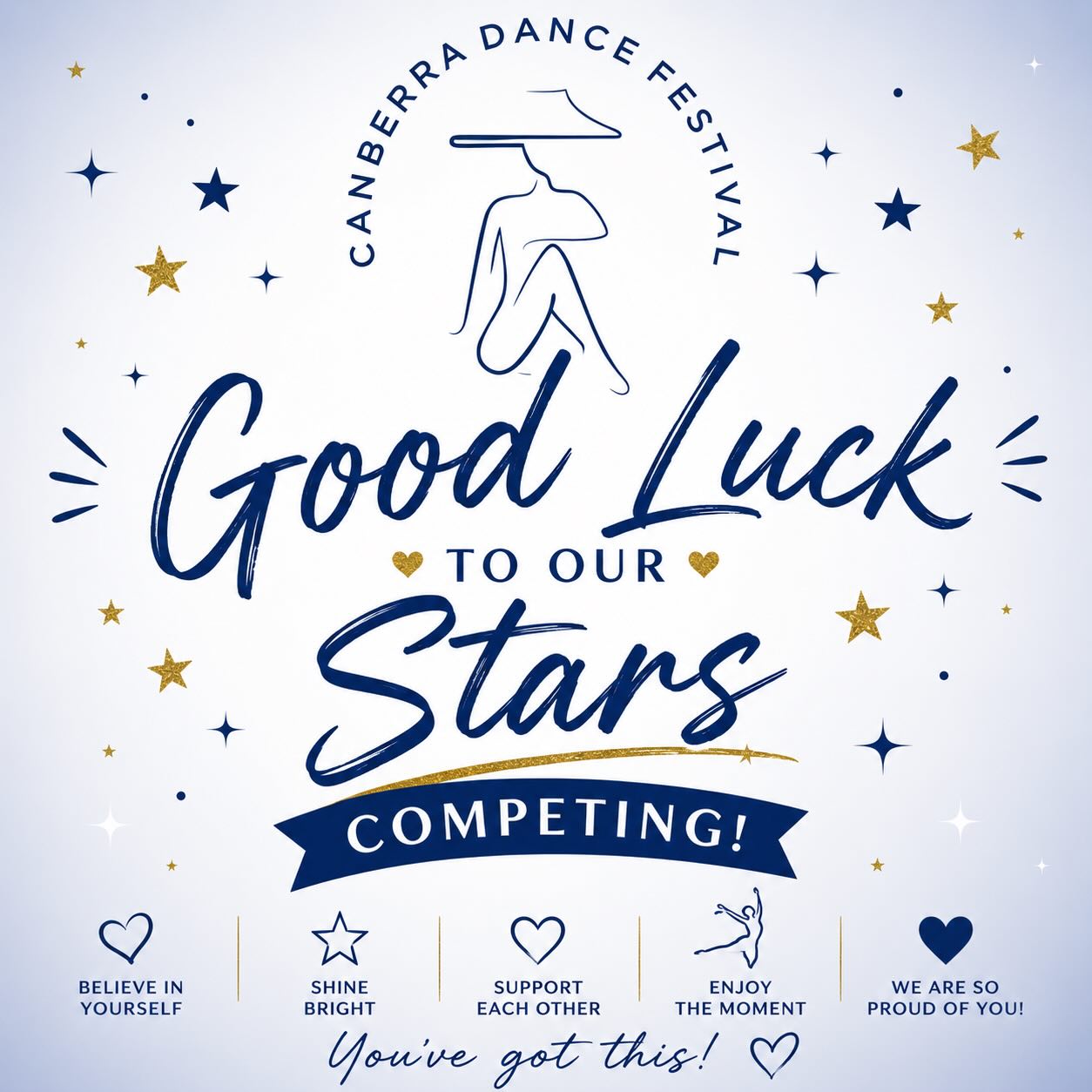 ✨ Good luck to all our amazing stars competing at @canberra.dancefestival ✨