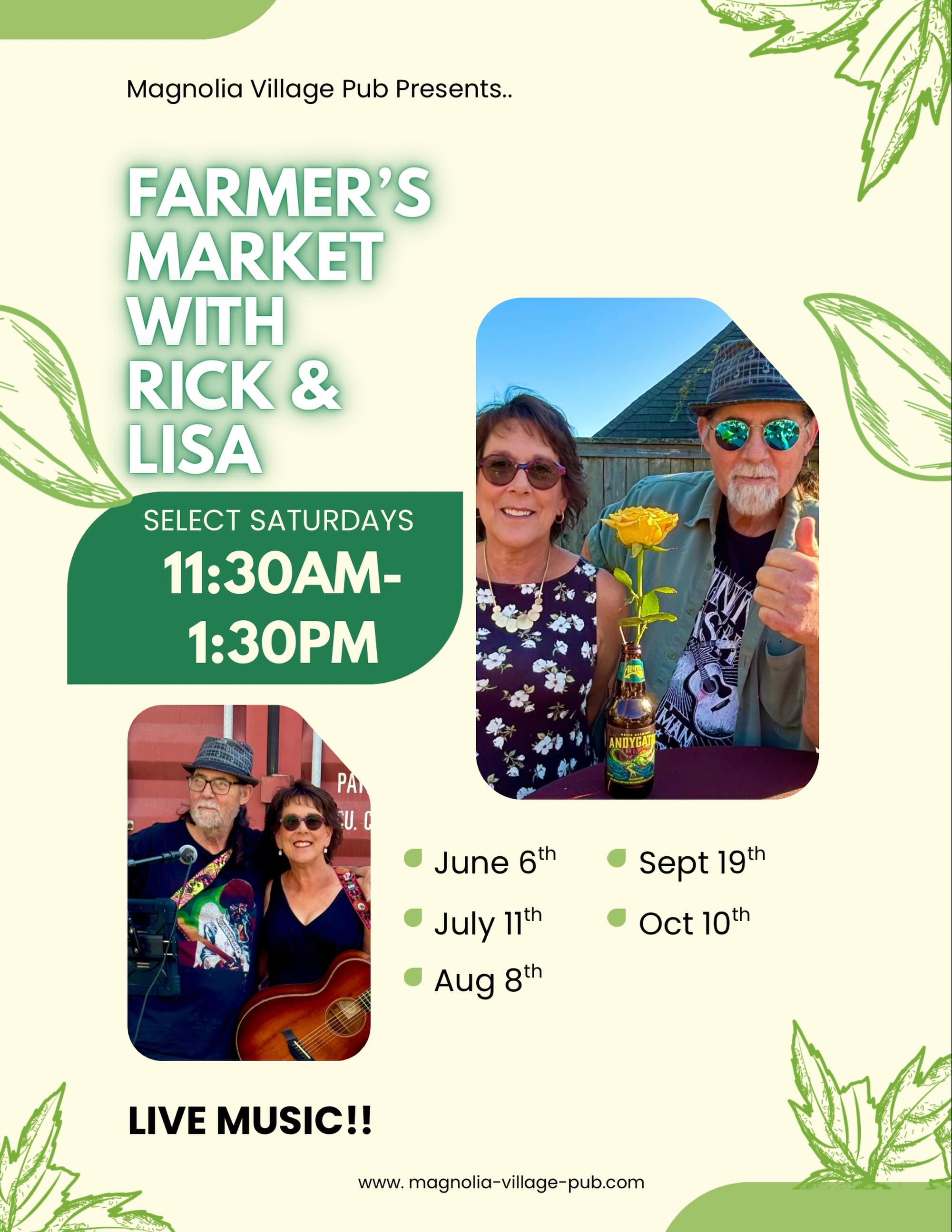 Magnolia Saturday Farmers Markets are back and so are @rikandlisaseattleduo !
June 6, 11:30am - 1:30pm
#seattleeats #seattlefoodie #seattlebar #seattlerestaurants #magnoliaseattle