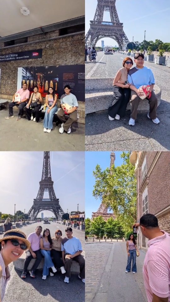 𝗣𝗮𝗿𝗶𝘀𝗧𝗮𝘆𝗼𝗧𝗼𝘂𝗿𝘀: Enjoying the moment with Alvarez family. They took their teenage children to Paris for the first time. They would love to go back and study here someday. 🥰
Thank you to the Alvarez family for making me a part of their family's trip to Paris. I-manifest natin ng todo ang wish ni Andie!✨
#paristayotours #paristourguide #parisforpinoys #paris #pinoyprivatetourparis