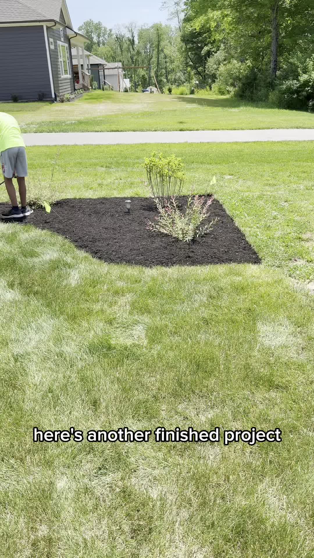 Another job done, on a beautiful day in Fishers Indiana! #normanlawnllc #landscaping #mulchseason